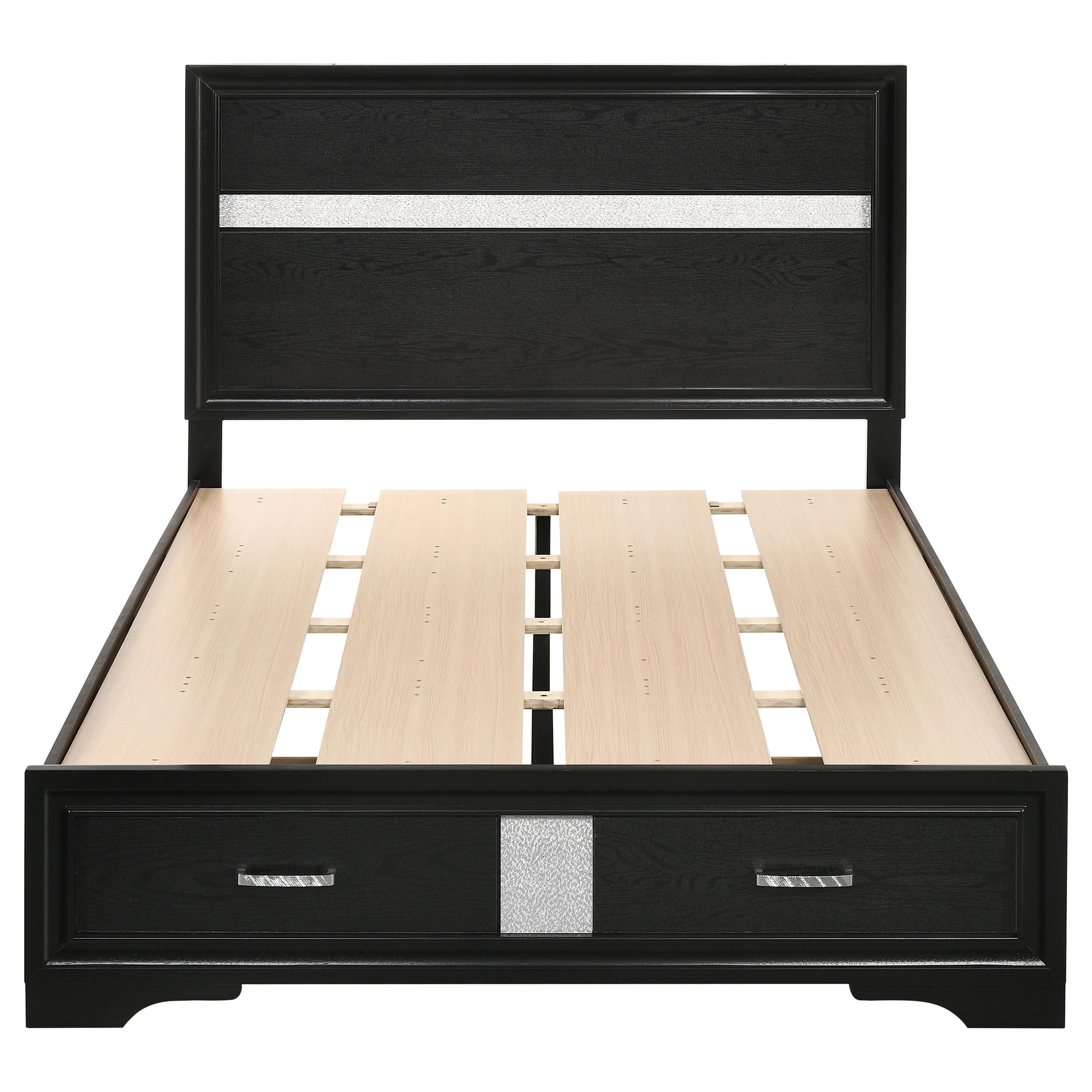 Coaster Furniture Miranda 206361F 51-inch Wood Full Storage Panel Bed - Black - Image 3