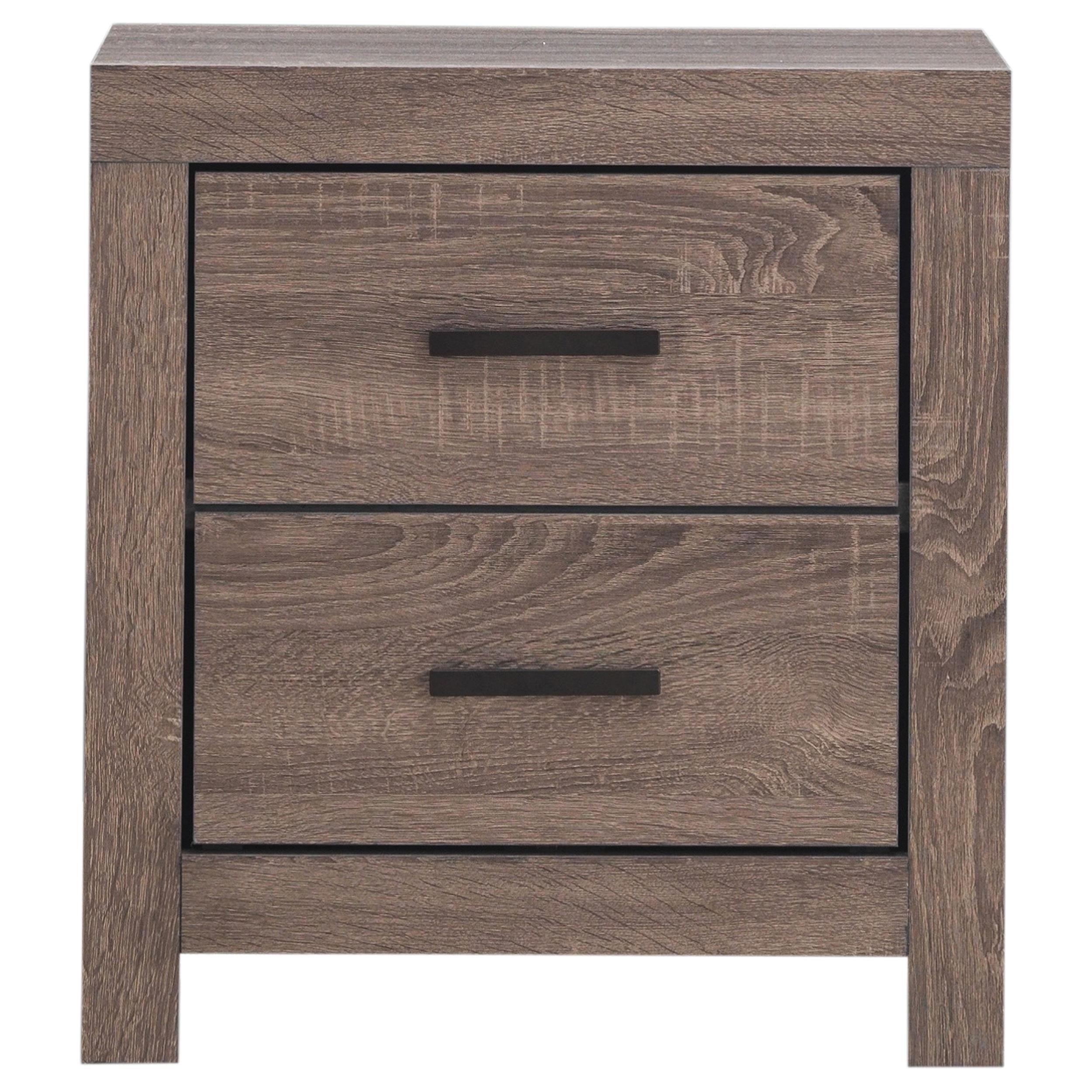 Coaster Furniture Brantford 207042 2-Drawer Nightstand - Barrel Oak - Image 2