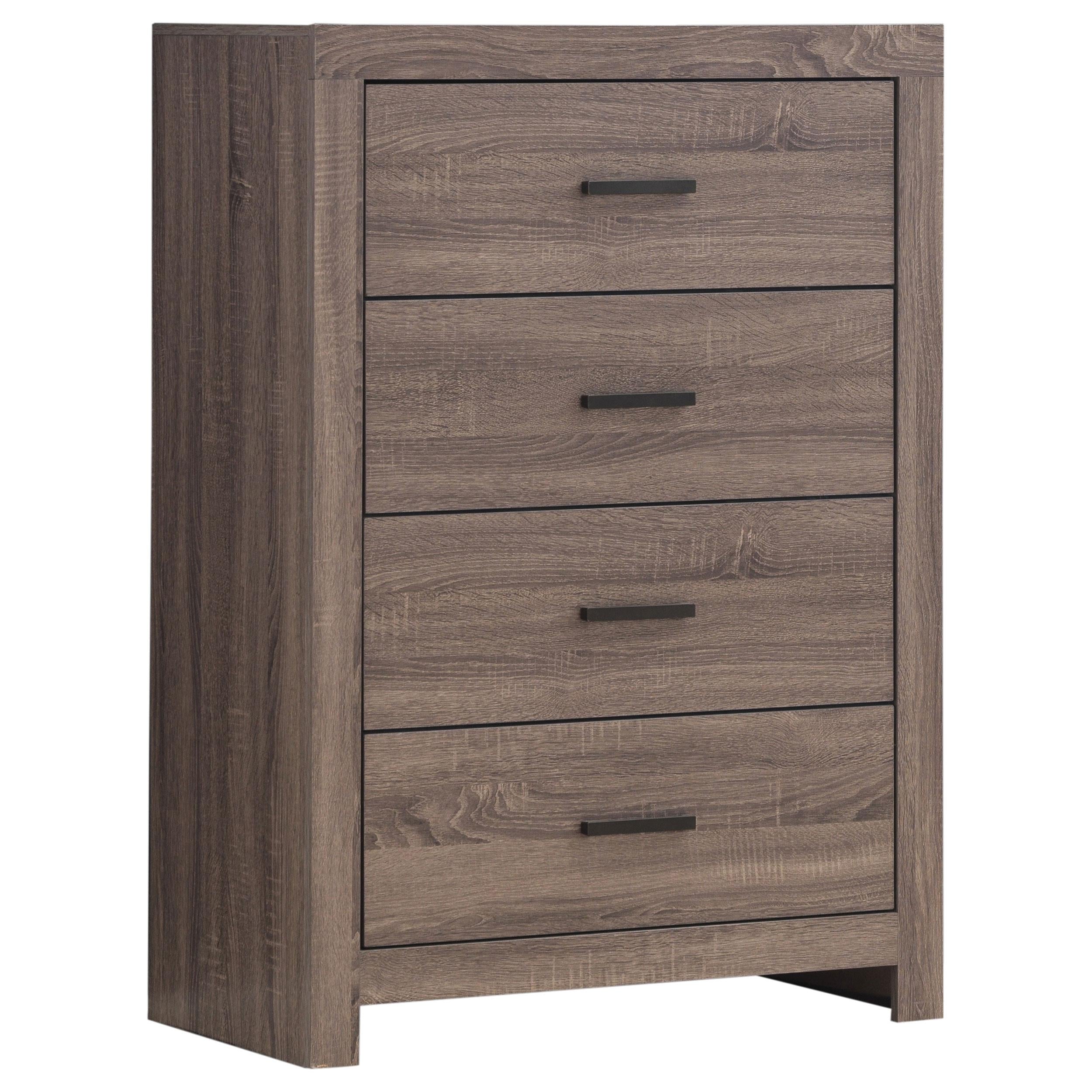 Coaster Furniture Brantford 207045 4-Drawer Bedroom Chest - Barrel Oak - Image 1