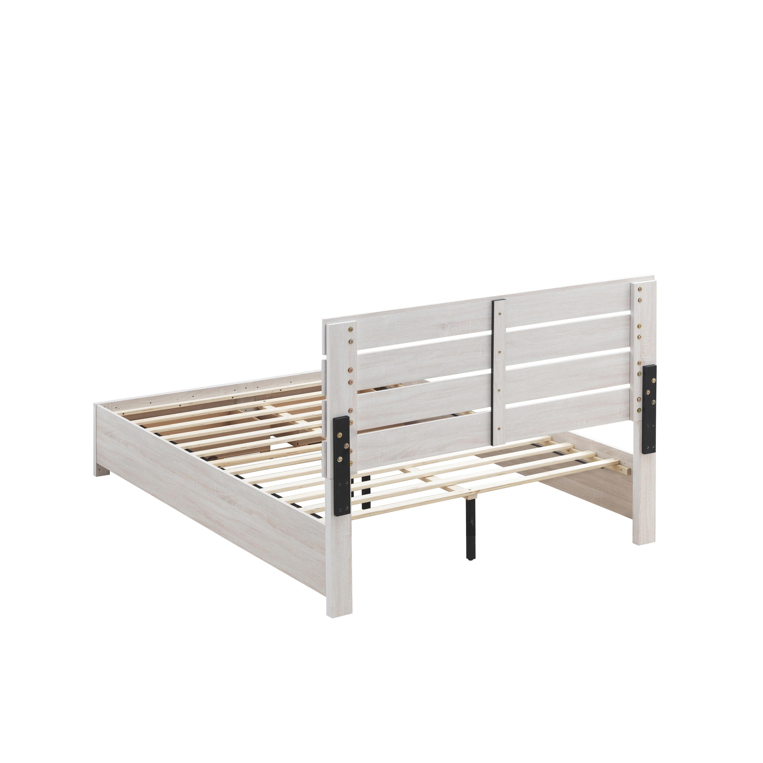 Coaster Furniture Brantford 207050Q Wood Queen Storage Panel Bed - Coastal White - Image 3