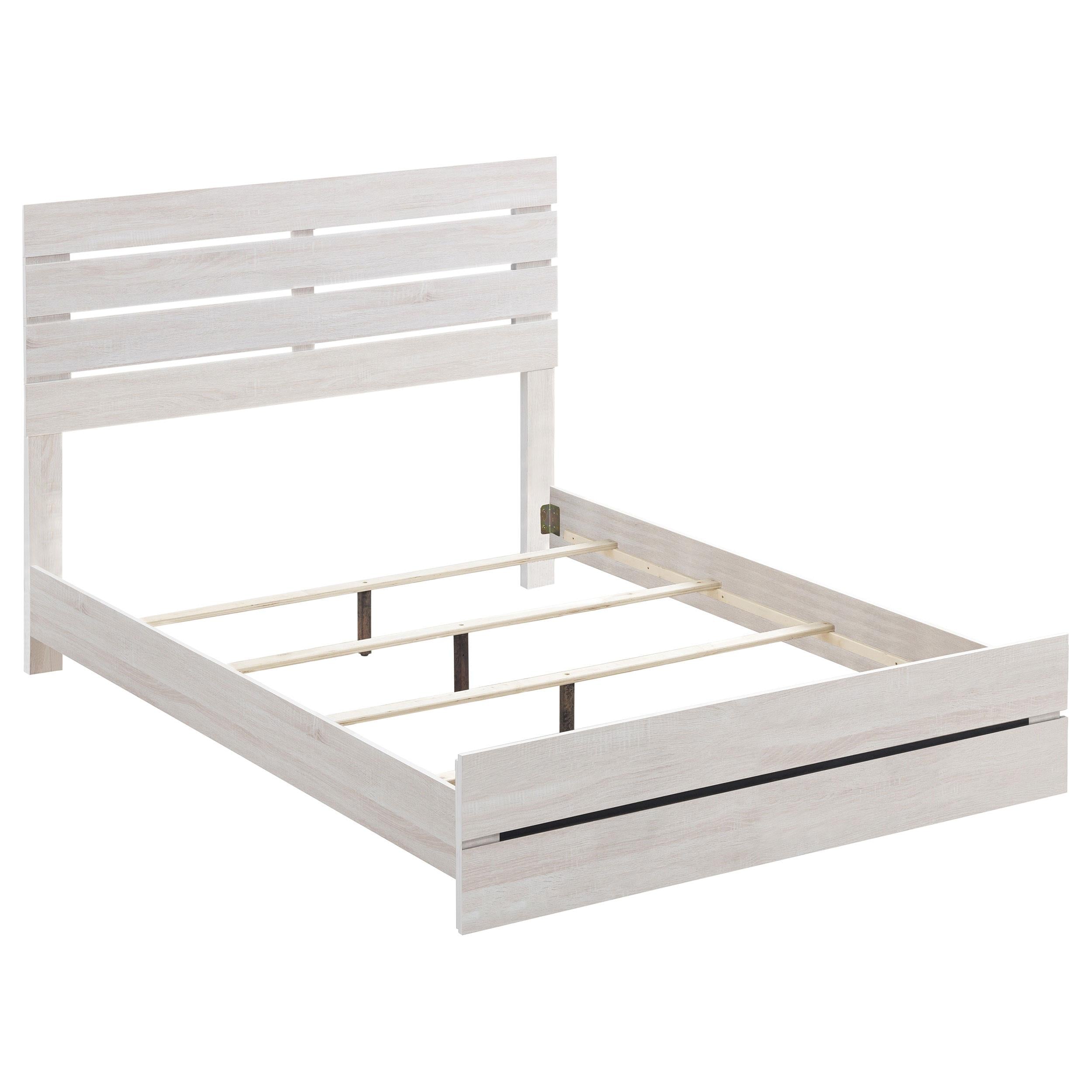 Coaster Furniture Brantford 207051Q Wood Queen Panel Bed - Coastal White - Image 1