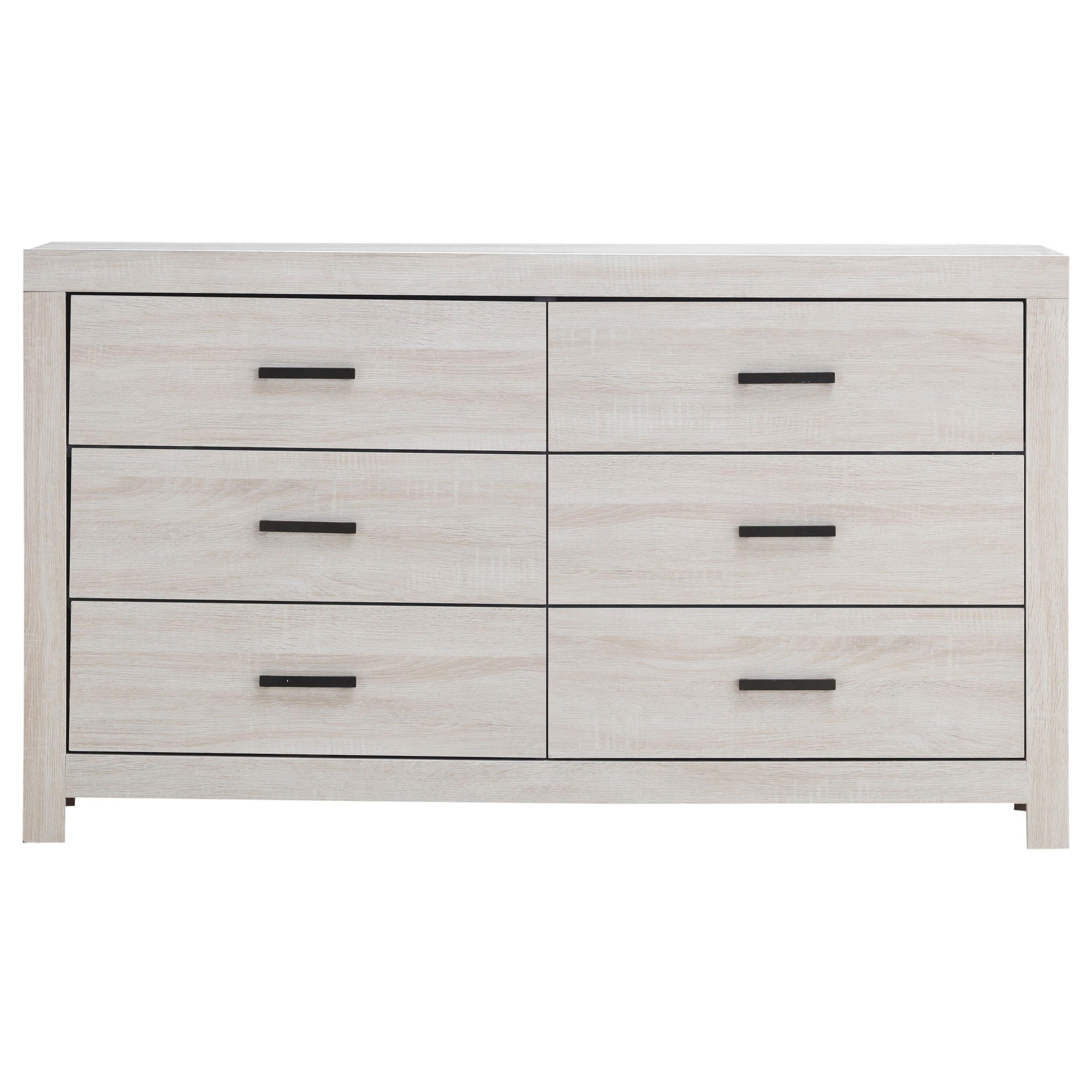 Coaster Furniture Brantford 207053 6-Drawer Dresser - Coastal White - Image 2