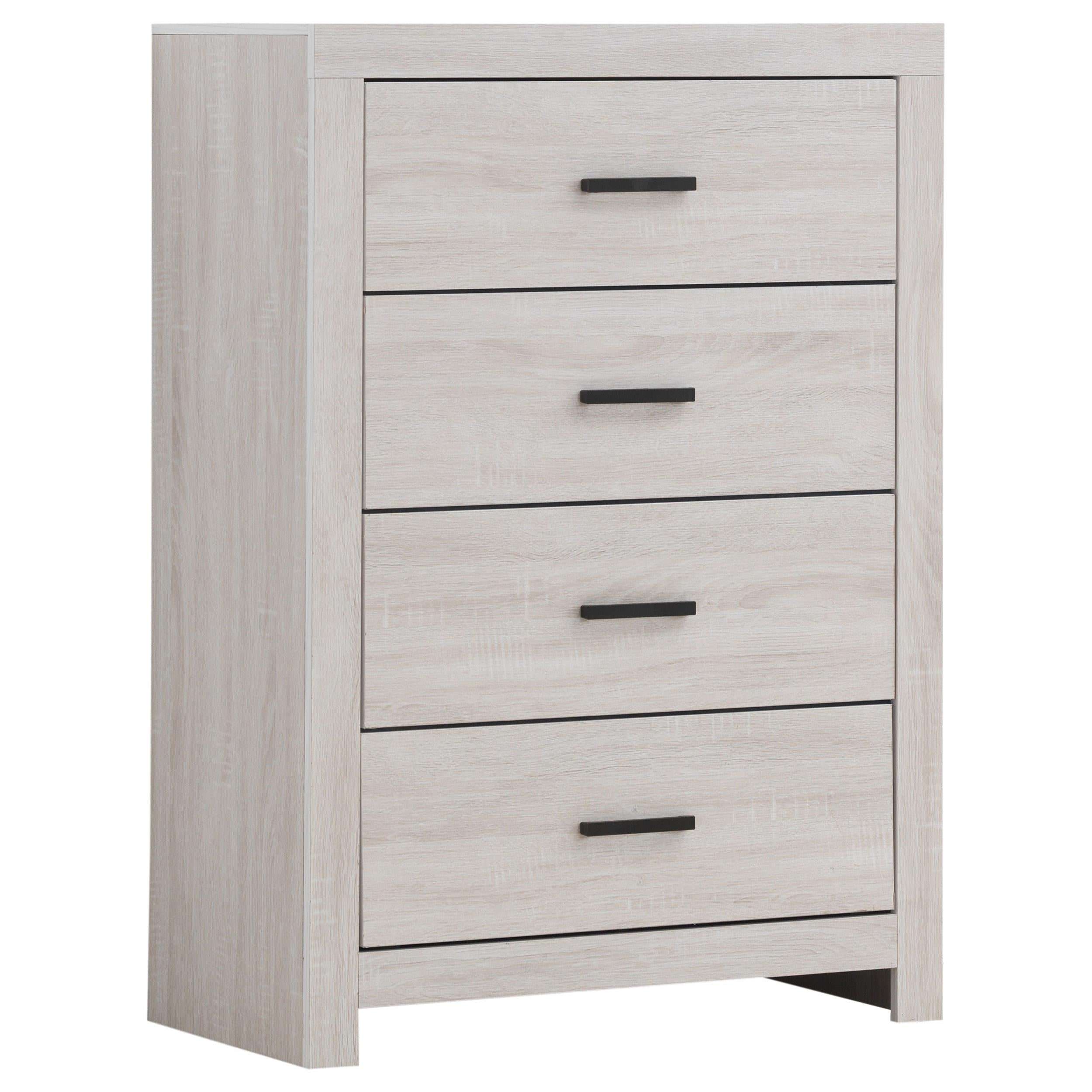Coaster Furniture Brantford 207055 4-Drawer Bedroom Chest - Coastal White - Image 1
