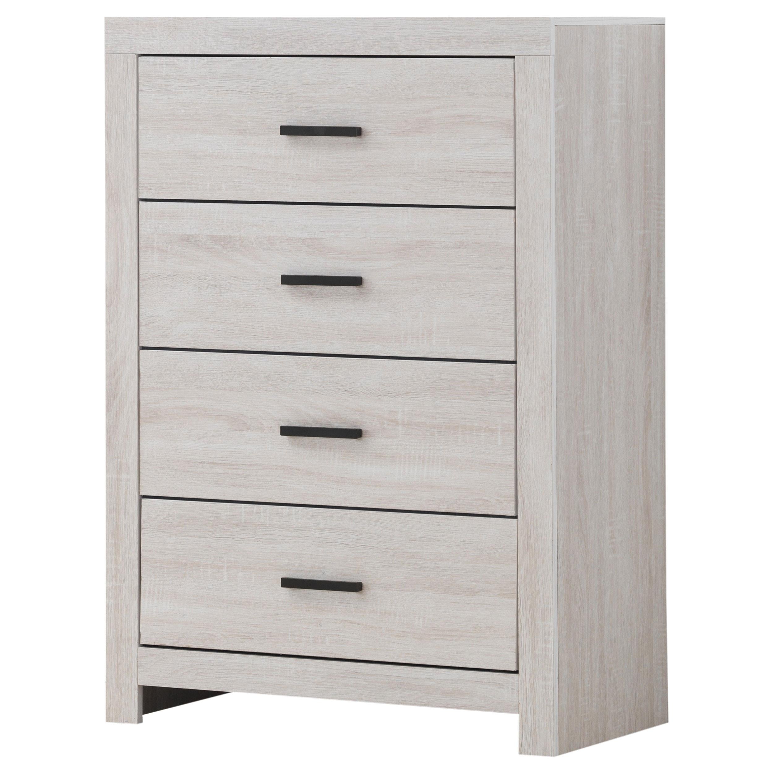 Coaster Furniture Brantford 207055 4-Drawer Bedroom Chest - Coastal White - Image 3