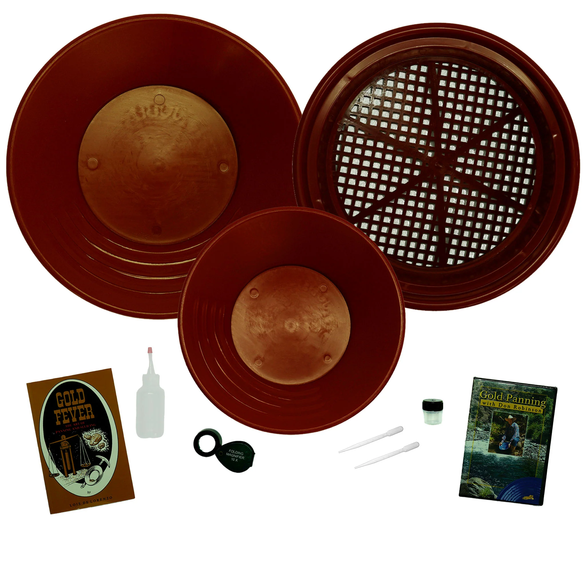 Gold Buddy Strike It Rich Gold Panning Kit with 2 Archer Gold Pans and More - Image 1