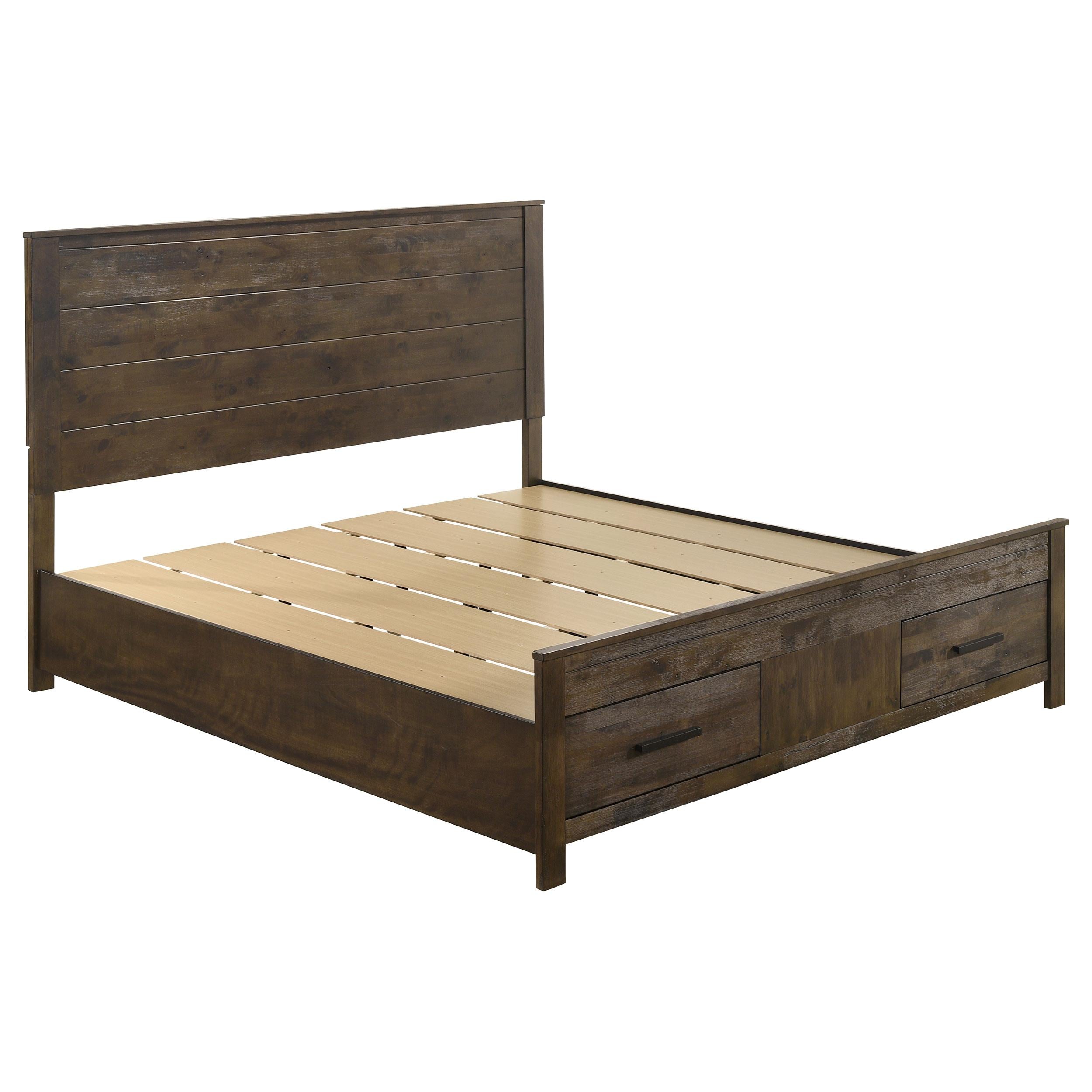 Coaster Furniture Woodmont 222631KE Eastern King Storage Bed - Rustic Golden Brown - Image 1