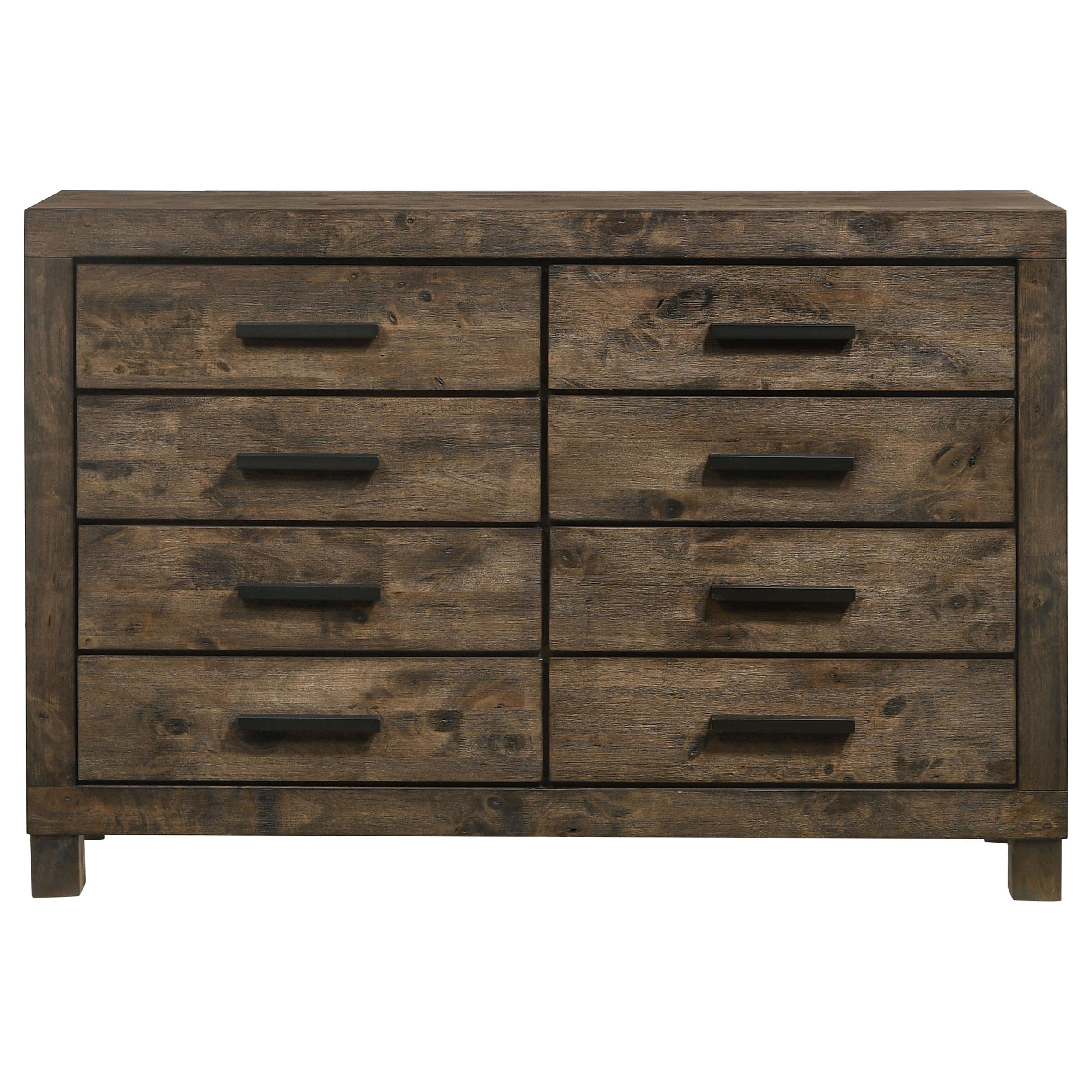 Coaster Furniture Woodmont 222633 8-Drawer Dresser - Rustic Golden Brown - Image 2