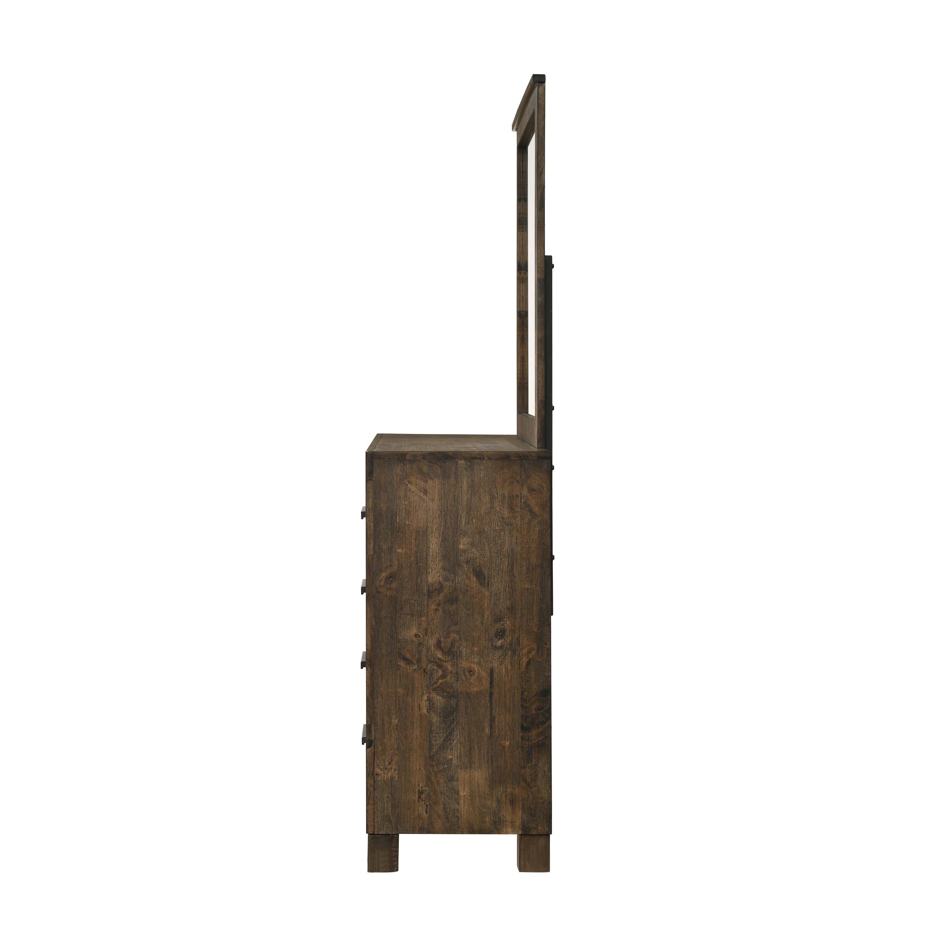 Coaster Furniture Woodmont 222634 Dresser Mirror - Rustic Golden Brown - Image 3