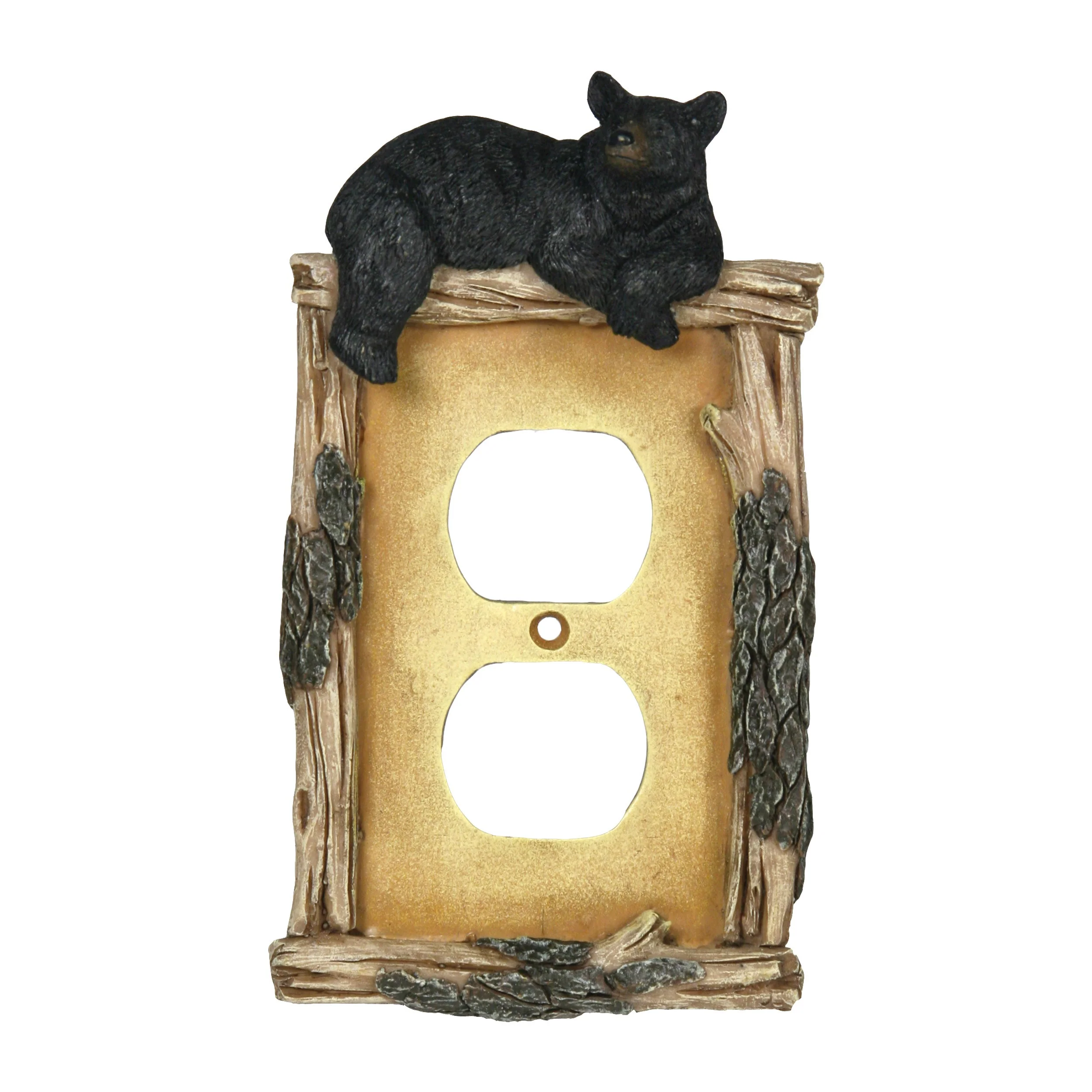 Electrical Cover Plate Single Receptacle-Bear