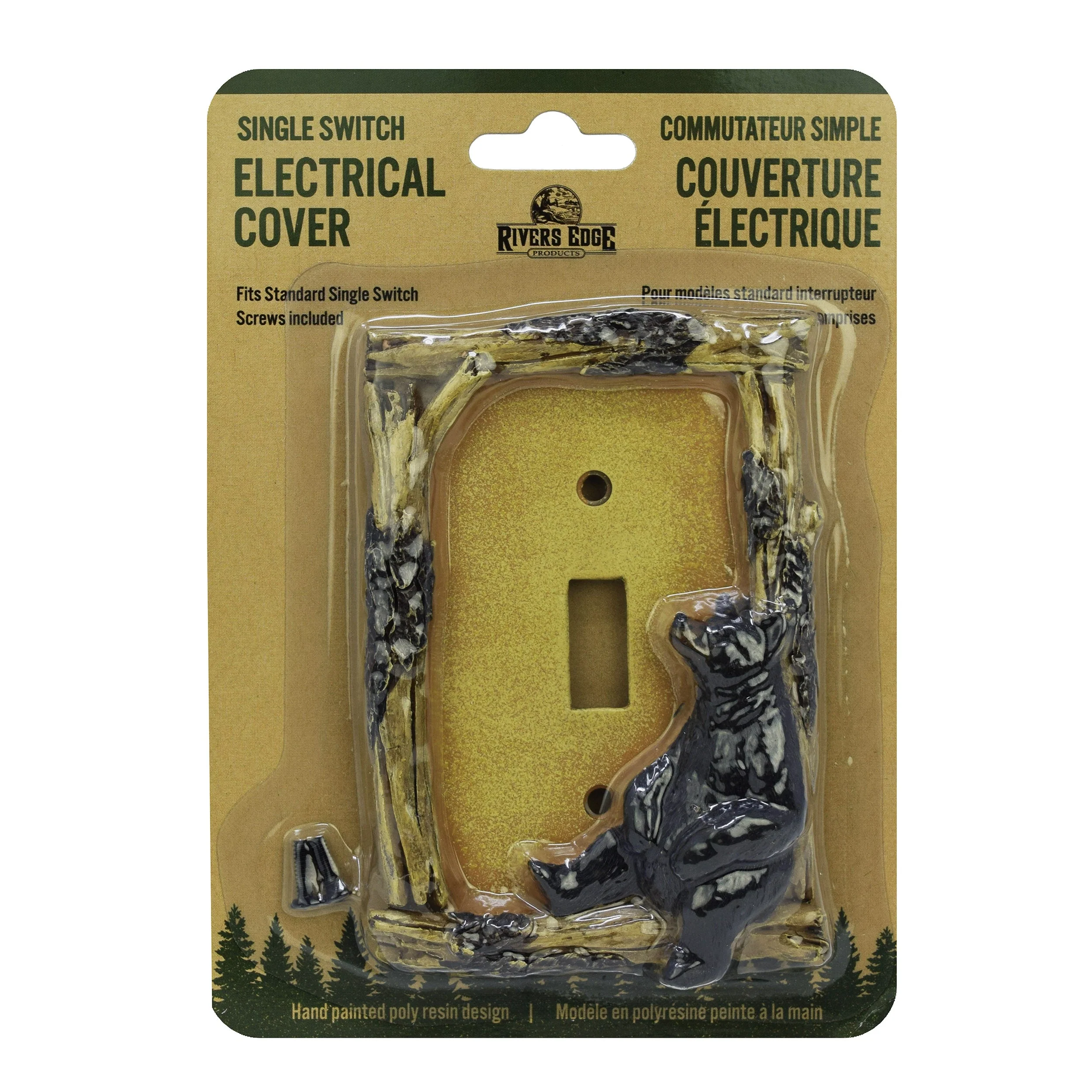 Electrical Cover Plate Single Switch-Bear - Image 2