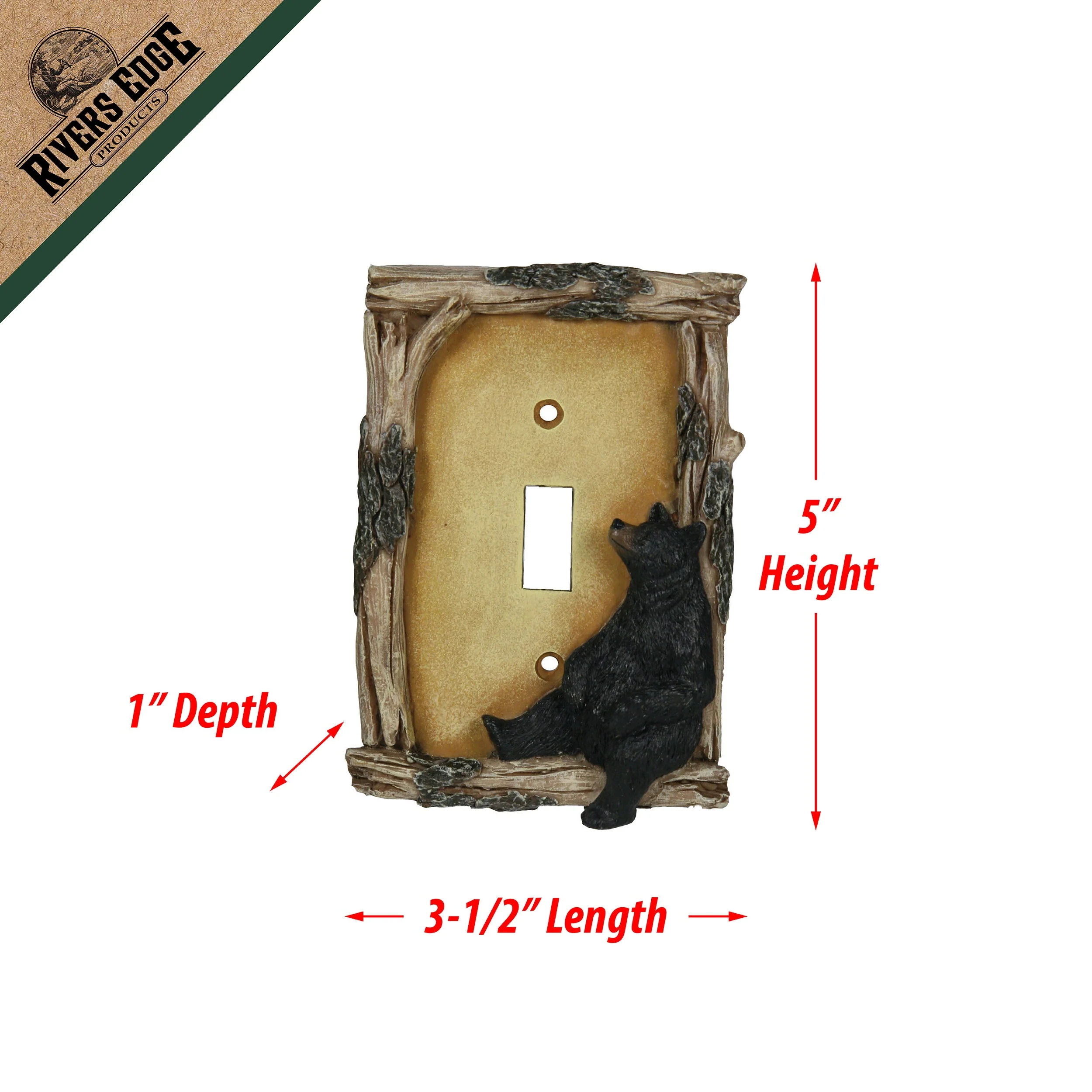 Electrical Cover Plate Single Switch-Bear - Image 3
