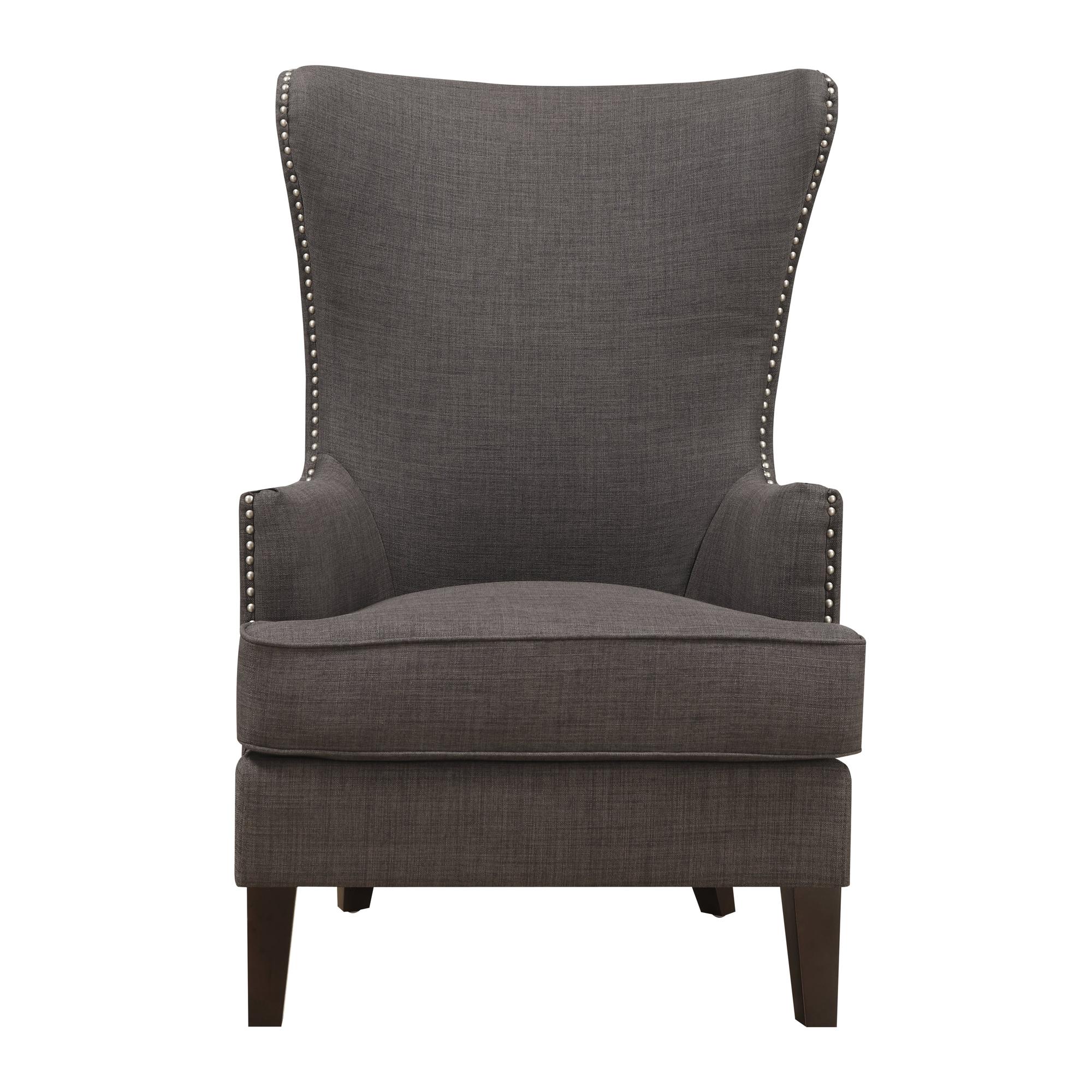 Elements International Kori Accent Chair - Heirloom Charcoal - Image 2