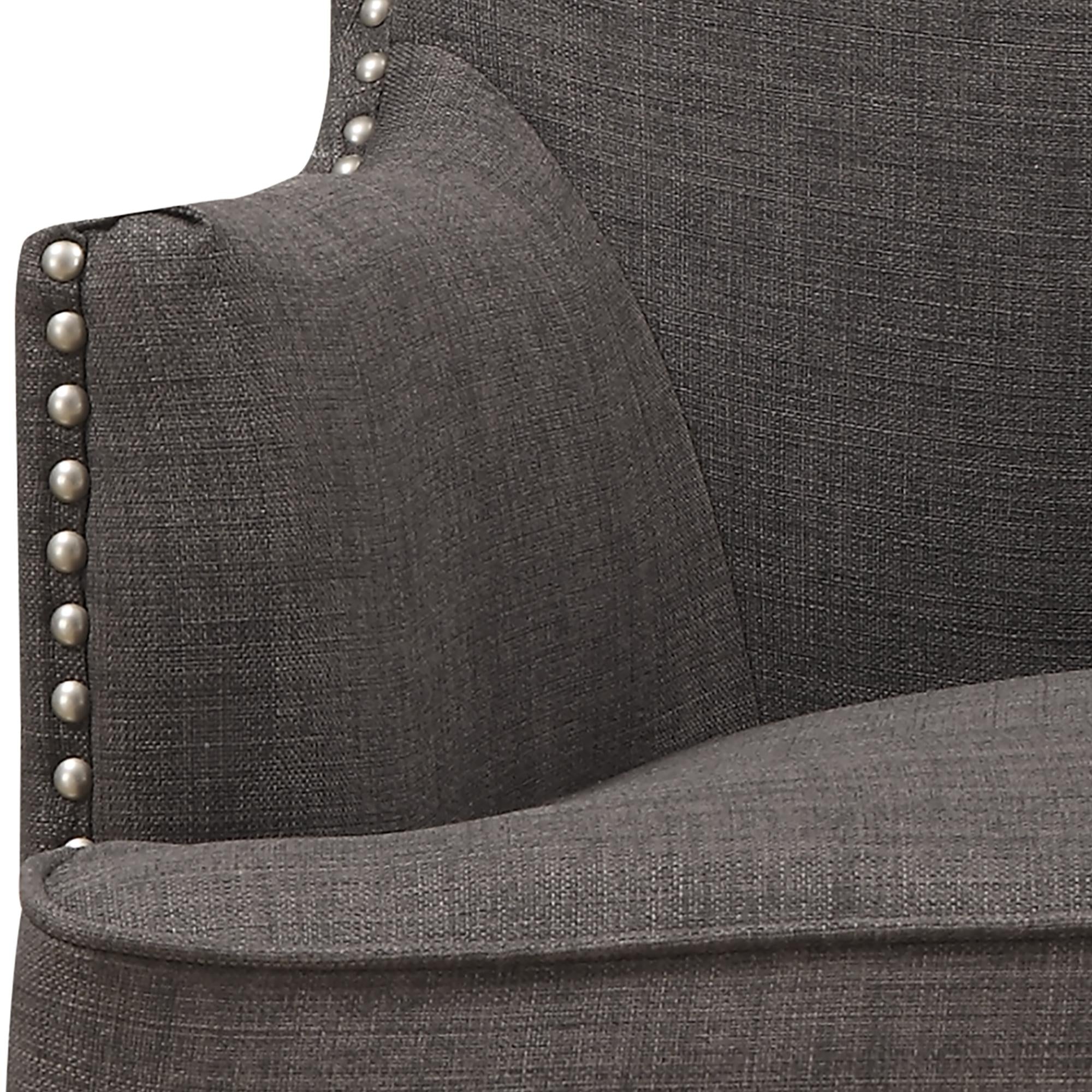Elements International Kori Accent Chair - Heirloom Charcoal - Image 3