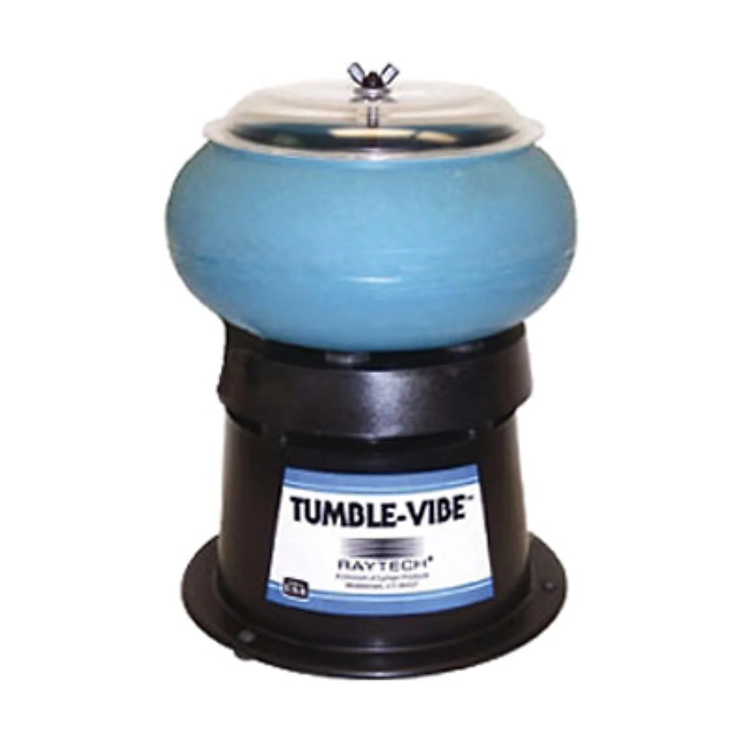 Raytech 23-009 TV-10 Standard Vibratory Tumbler, 0.10 cubic feet Bowl Capacity, 115V, 60Hz, Blue, Black - Image 1