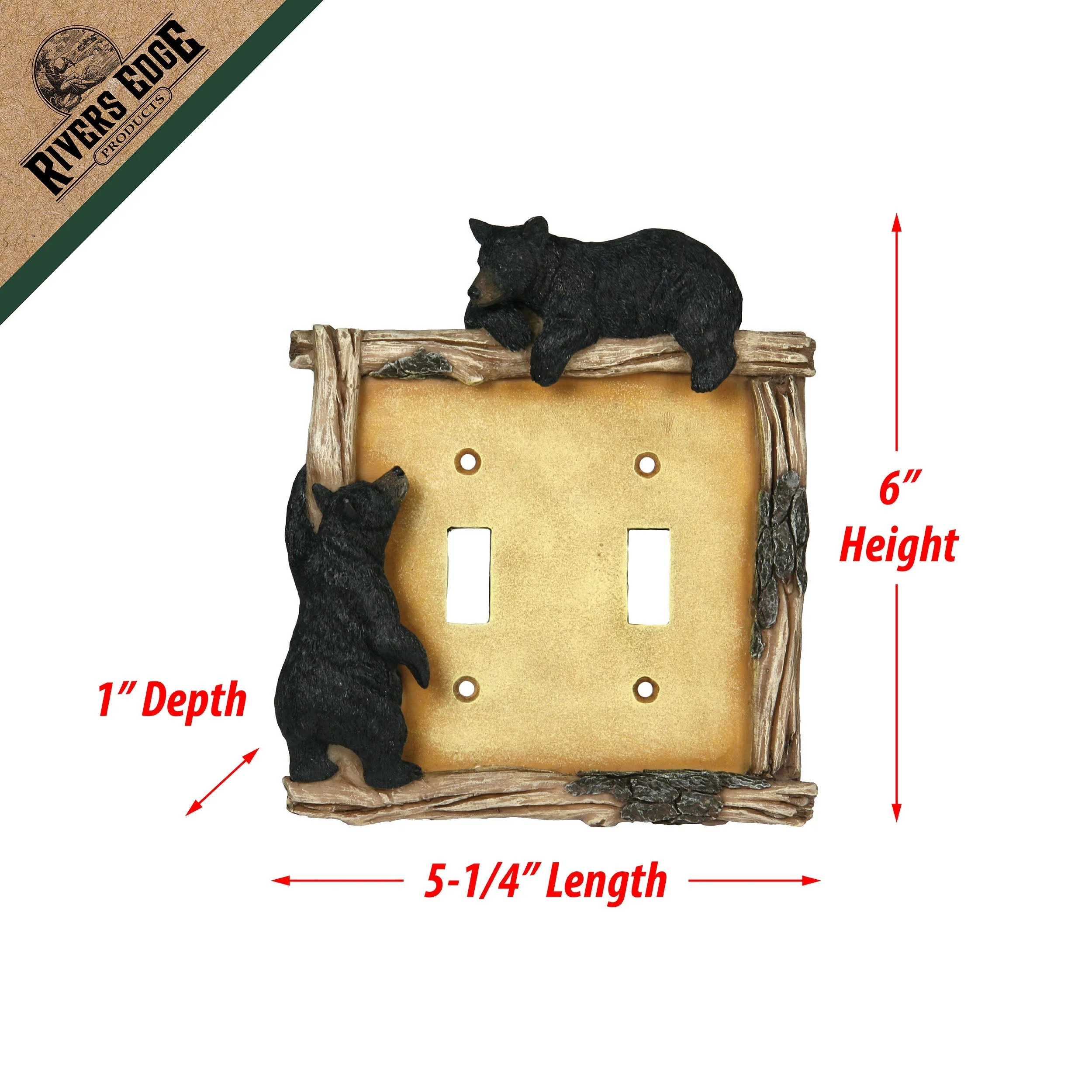 Electrical Cover Plate Double Switch-Bear - Image 3