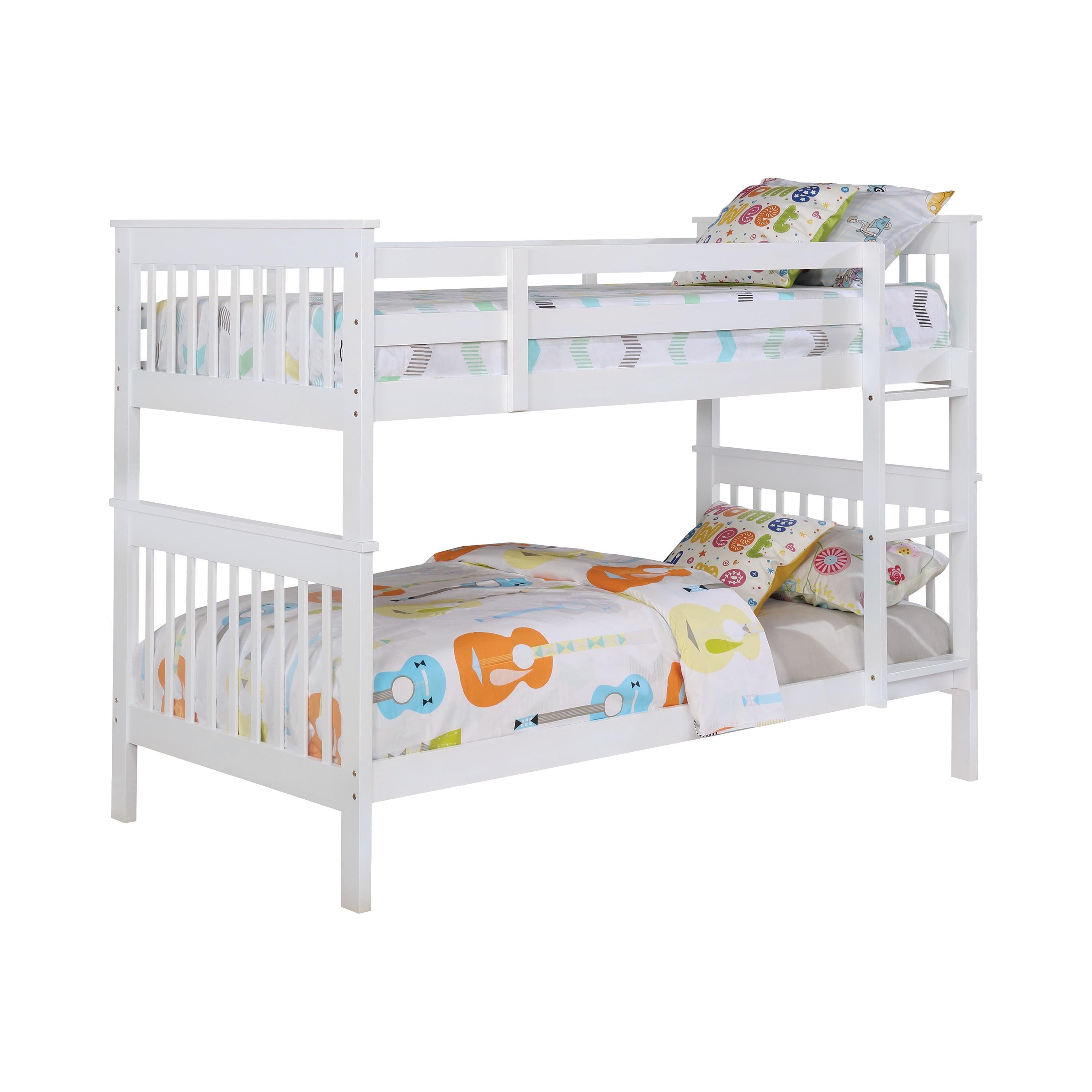 Coaster Furniture Chapman 460244N Wood Twin Over Twin Bunk Bed - White - Image 2
