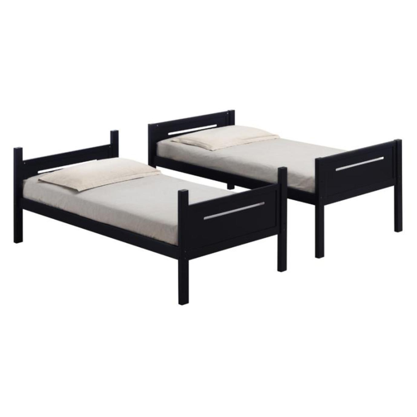 Coaster Furniture Littleton 405051BLK Wood Twin Over Twin Bunk Bed - Black - Image 3
