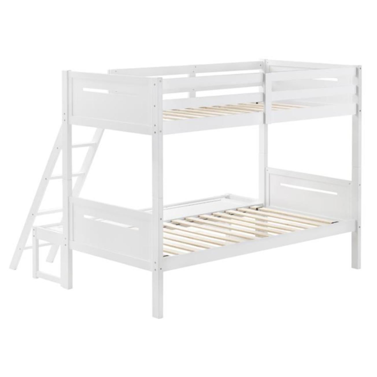 Coaster Furniture Littleton 405052WHT Wood Twin Over Full Bunk Bed - White - Image 2