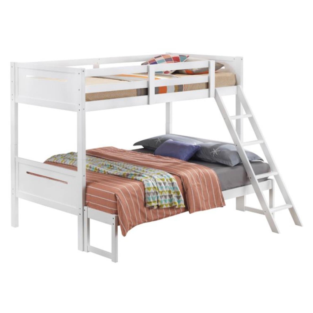 Coaster Furniture Littleton 405052WHT Wood Twin Over Full Bunk Bed - White - Image 3
