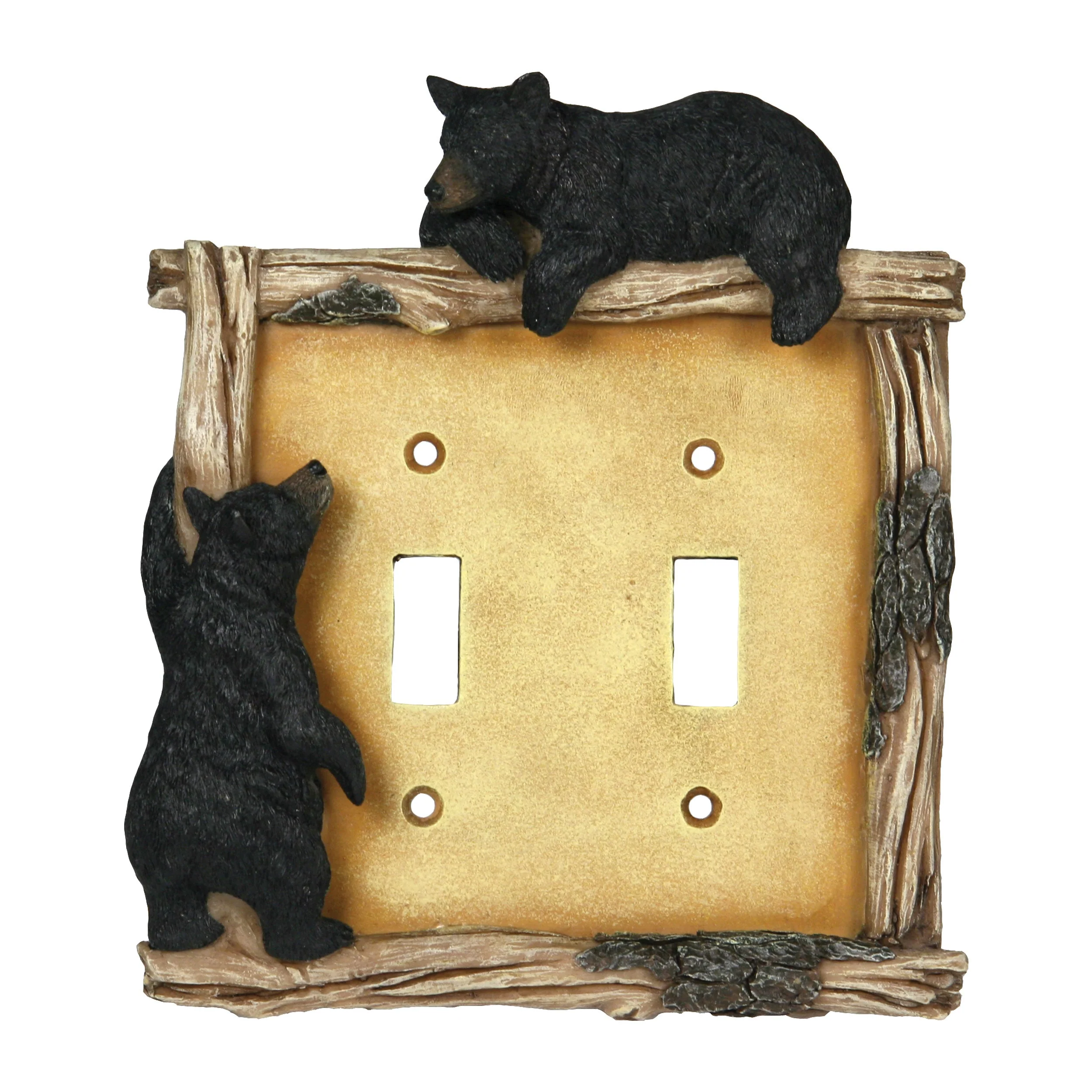 Electrical Cover Plate Double Switch-Bear - Image 1