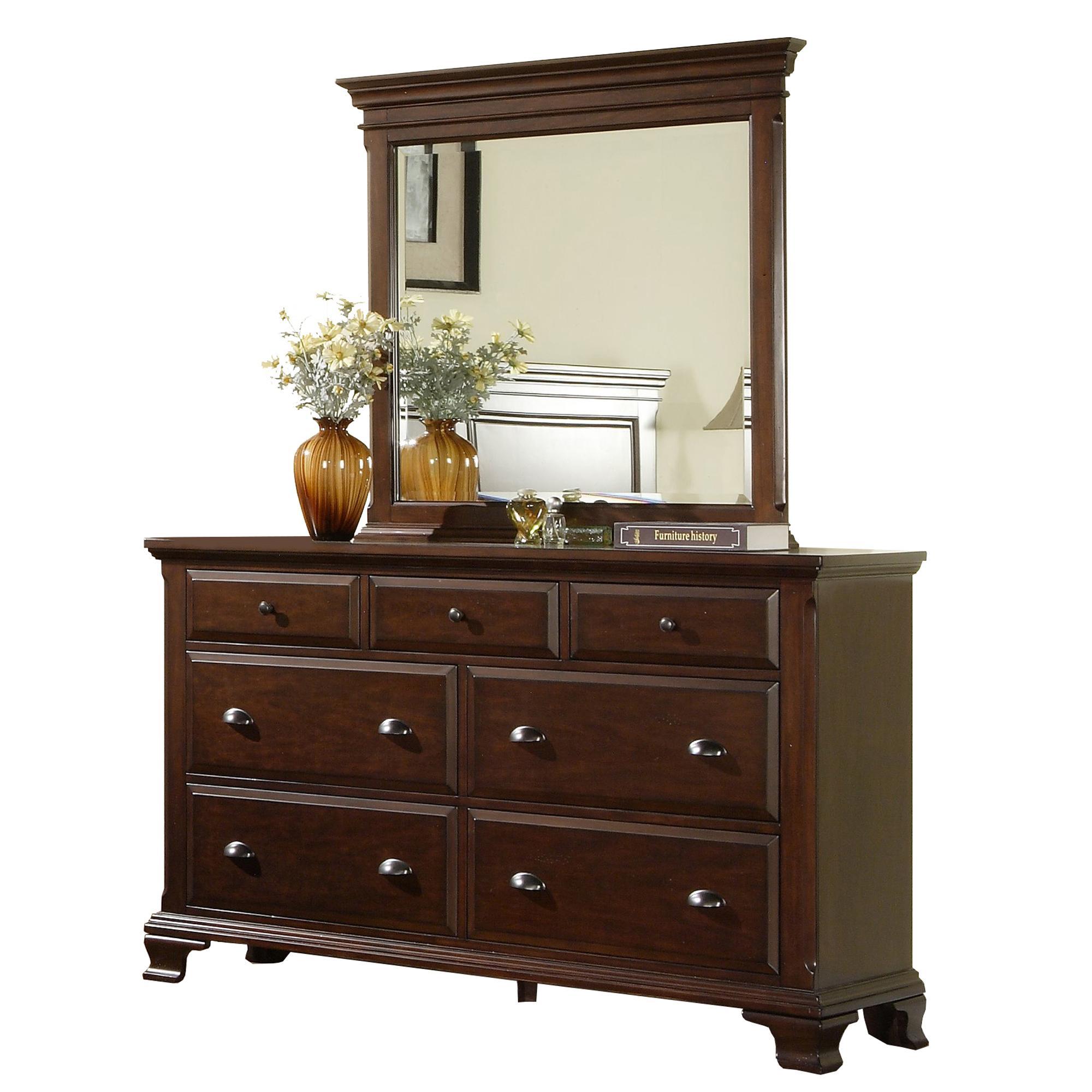 Elements International Canton Cherry CN600MR Dresser Mirror - Image 2