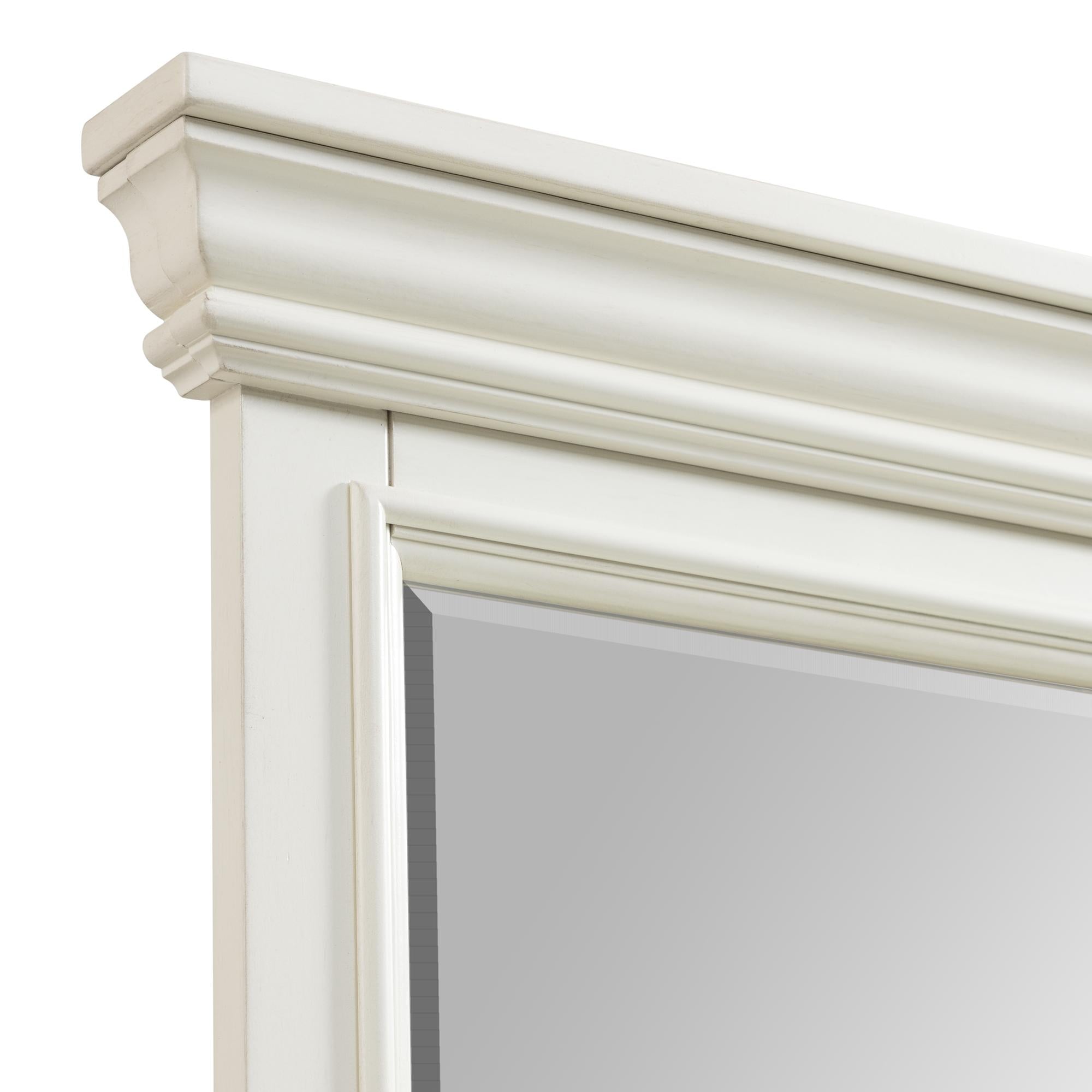 Elements International Slater SR600DRMR Dresser with Mirror - White - Image 3
