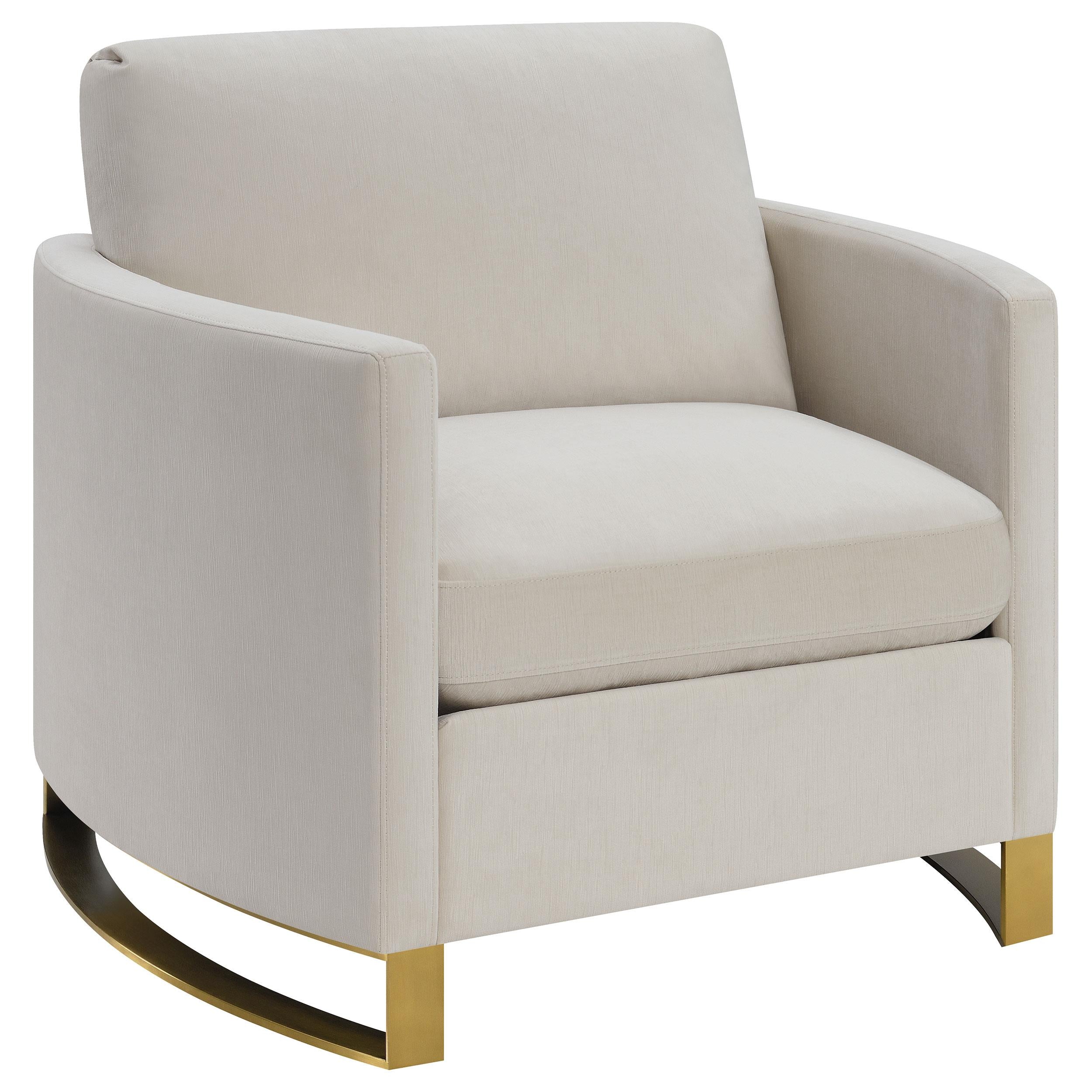 Coaster Furniture Corliss 508823 Upholstered Curved Track Arm Chair - Beige - Image 1