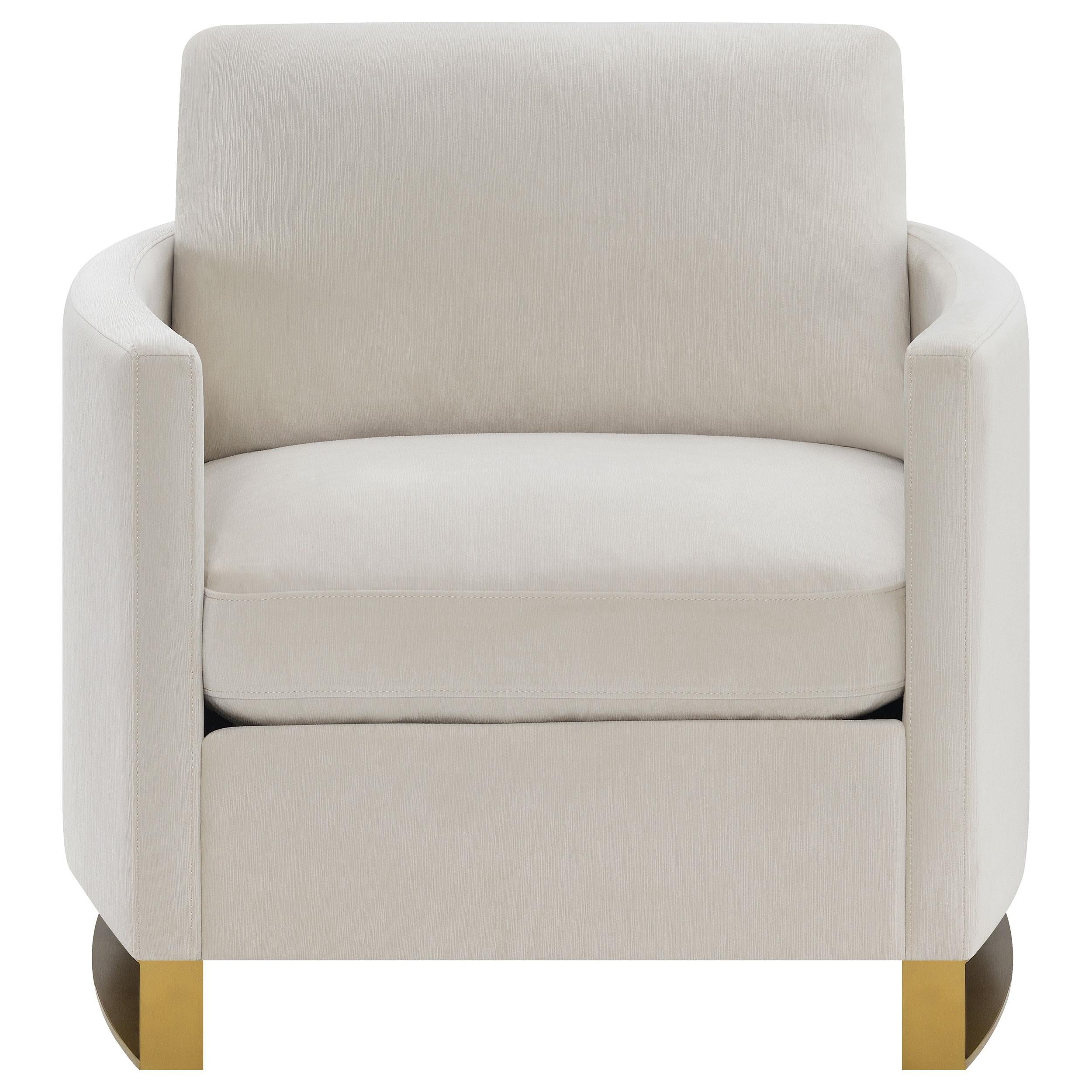 Coaster Furniture Corliss 508823 Upholstered Curved Track Arm Chair - Beige - Image 2