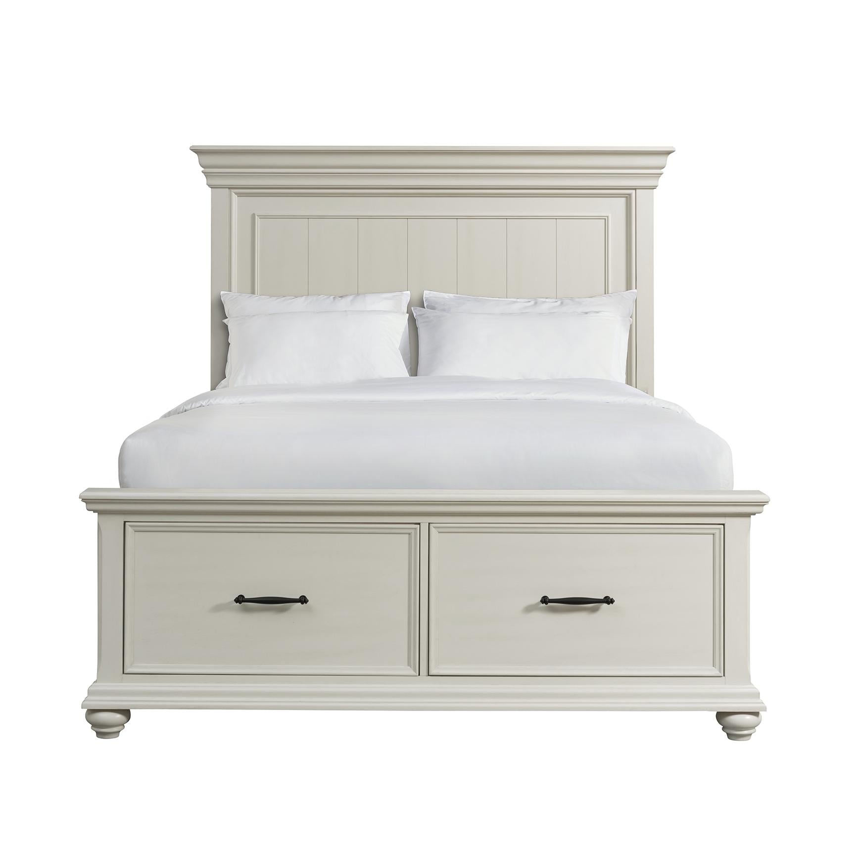 Elements International Slater SR650QB Queen Platform Storage Bed - White - Image 2