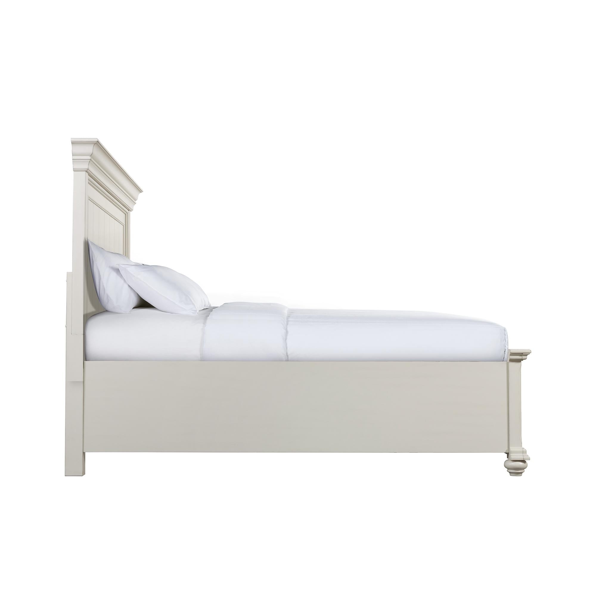 Elements International Slater SR650QB Queen Platform Storage Bed - White - Image 3