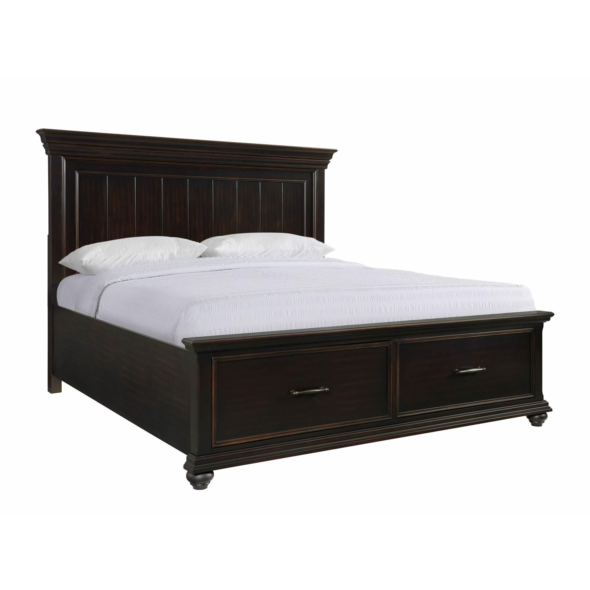 Elements International Slater SR850KB King Platform Storage Bed - Black - Image 1