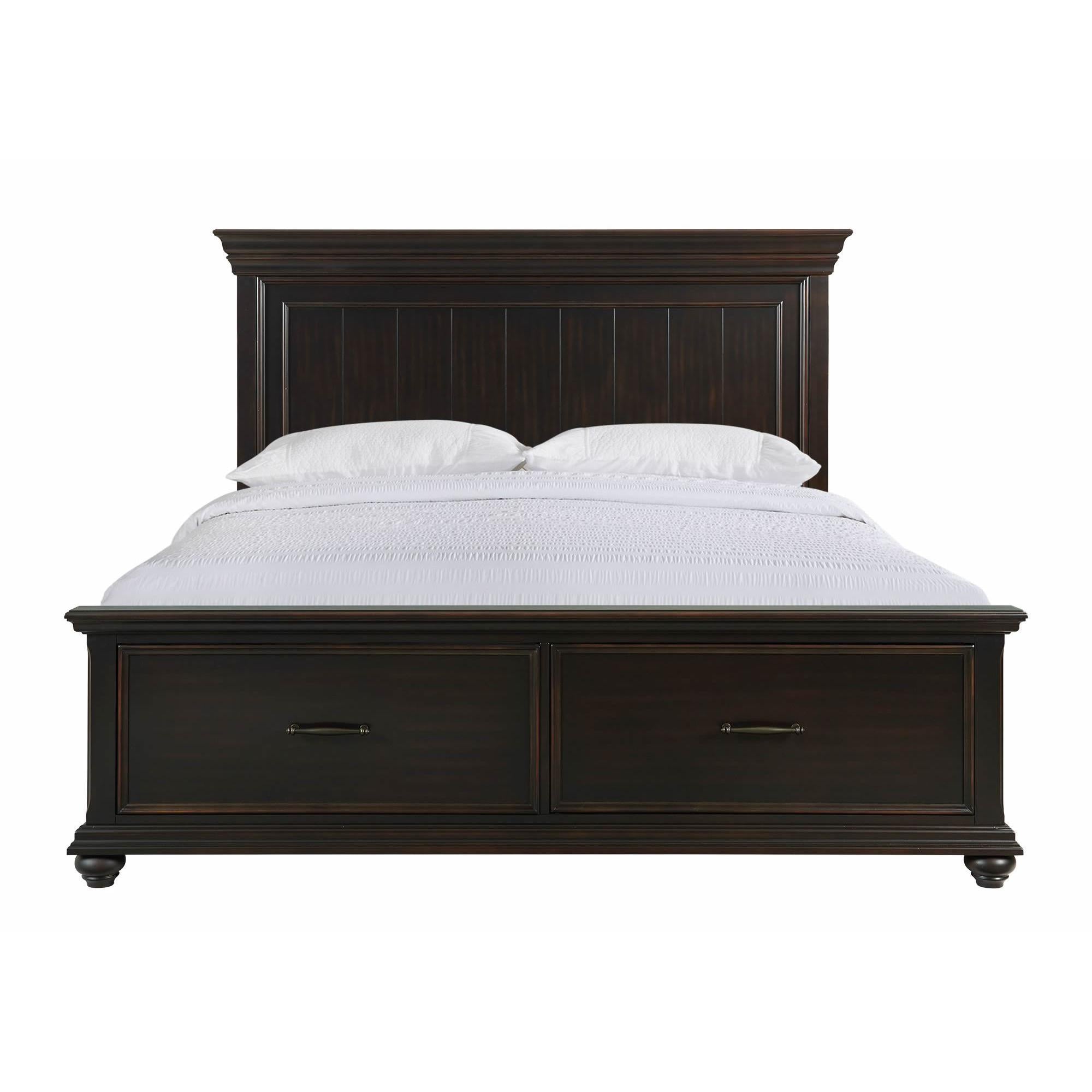 Elements International Slater SR850KB King Platform Storage Bed - Black - Image 2