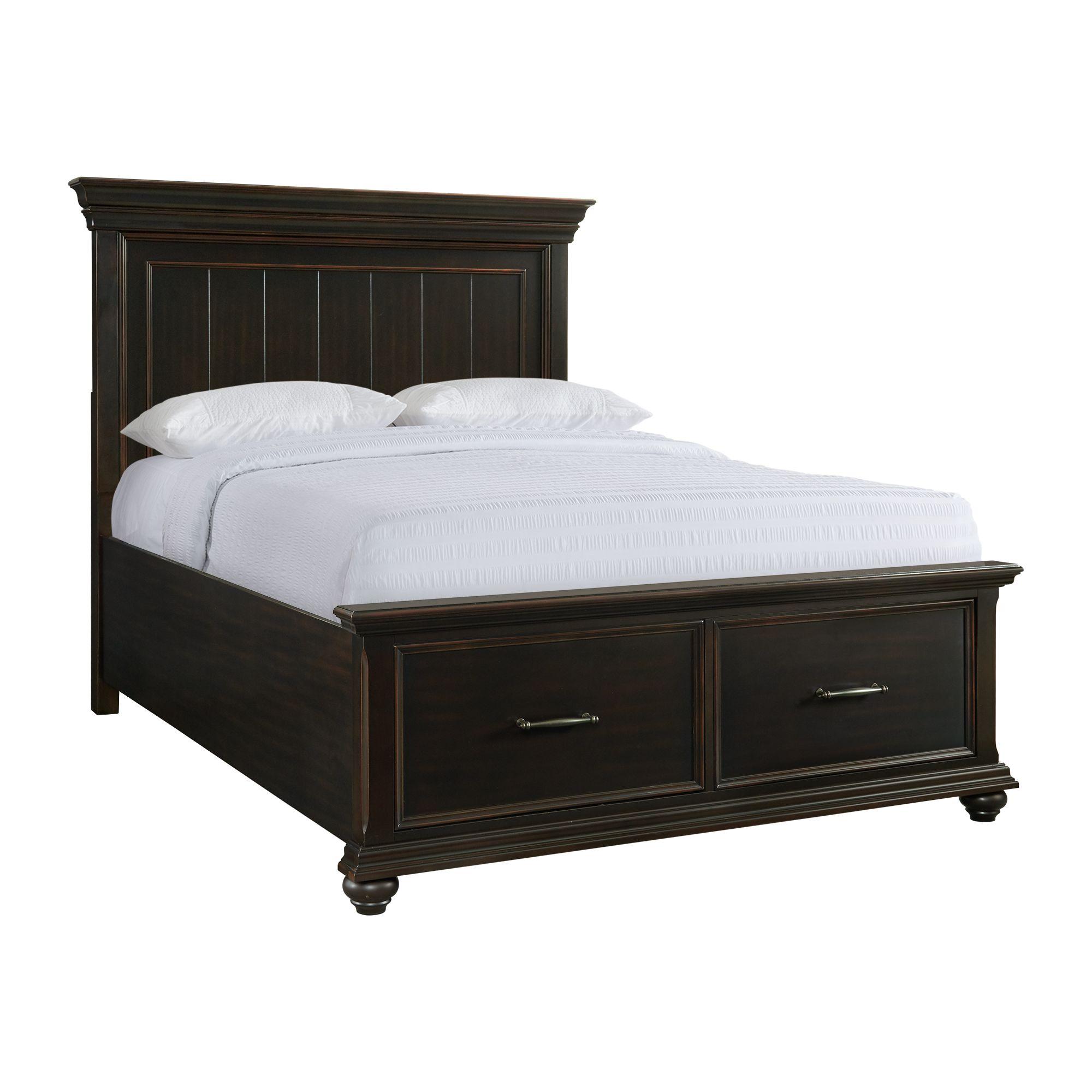 Elements International Slater SR850QB Queen Platform Storage Bed - Black - Image 1
