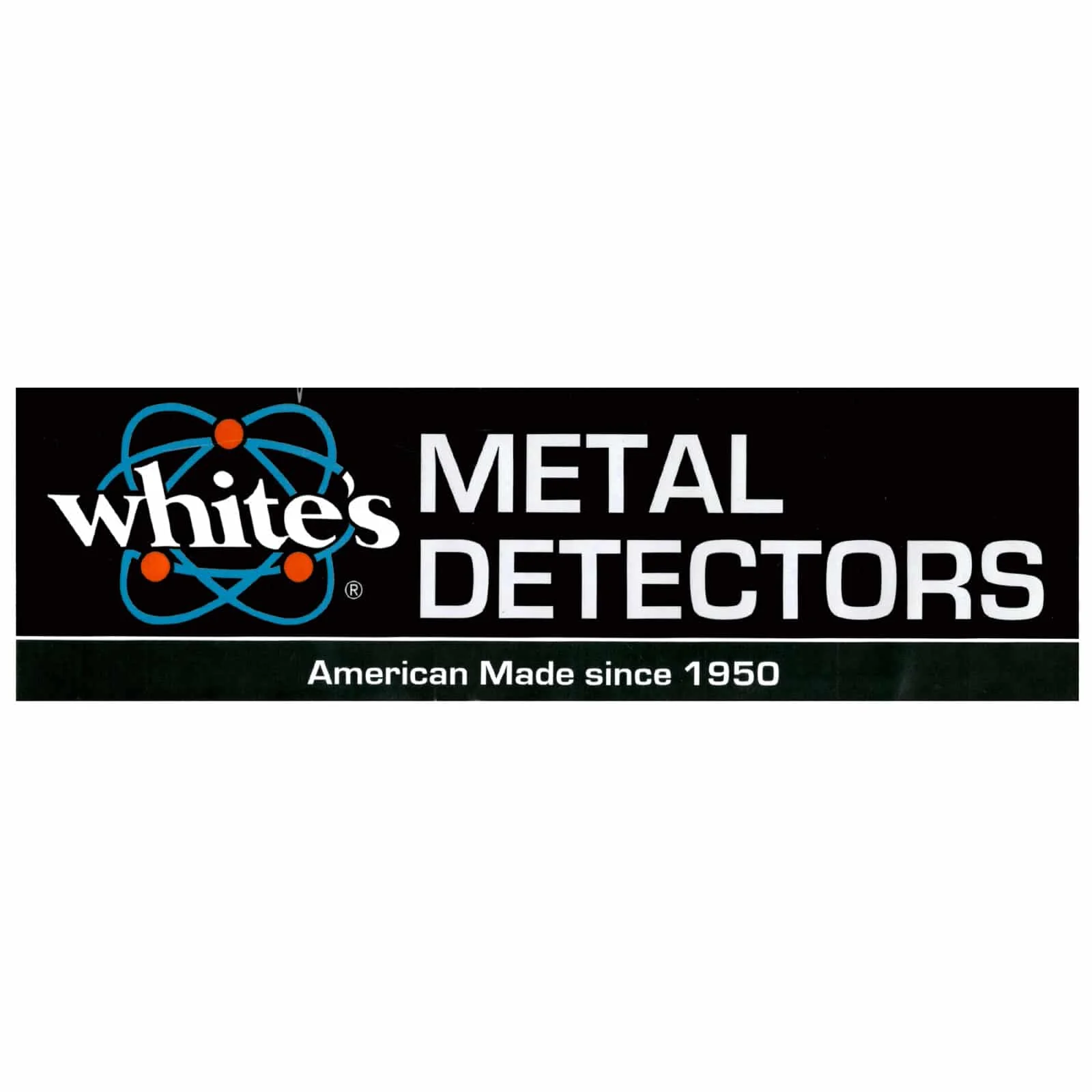 White’s Electronics Metal Detector Bumper Sticker 3 x 10 Inches