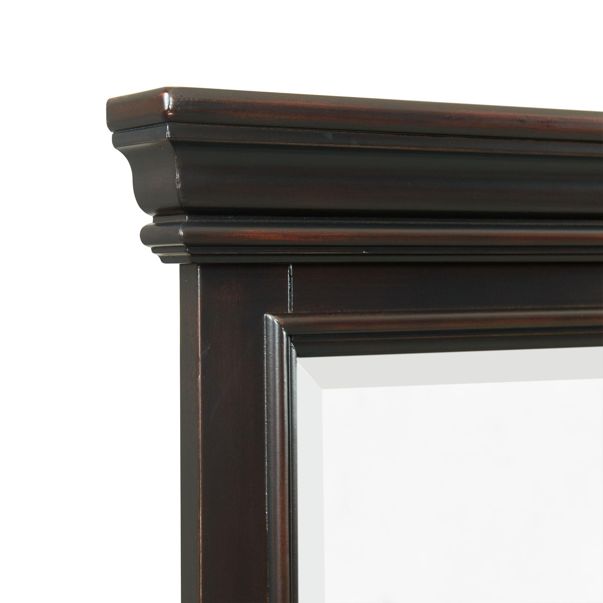 Elements International Slater SR800DRMR Dresser with Mirror - Black - Image 3