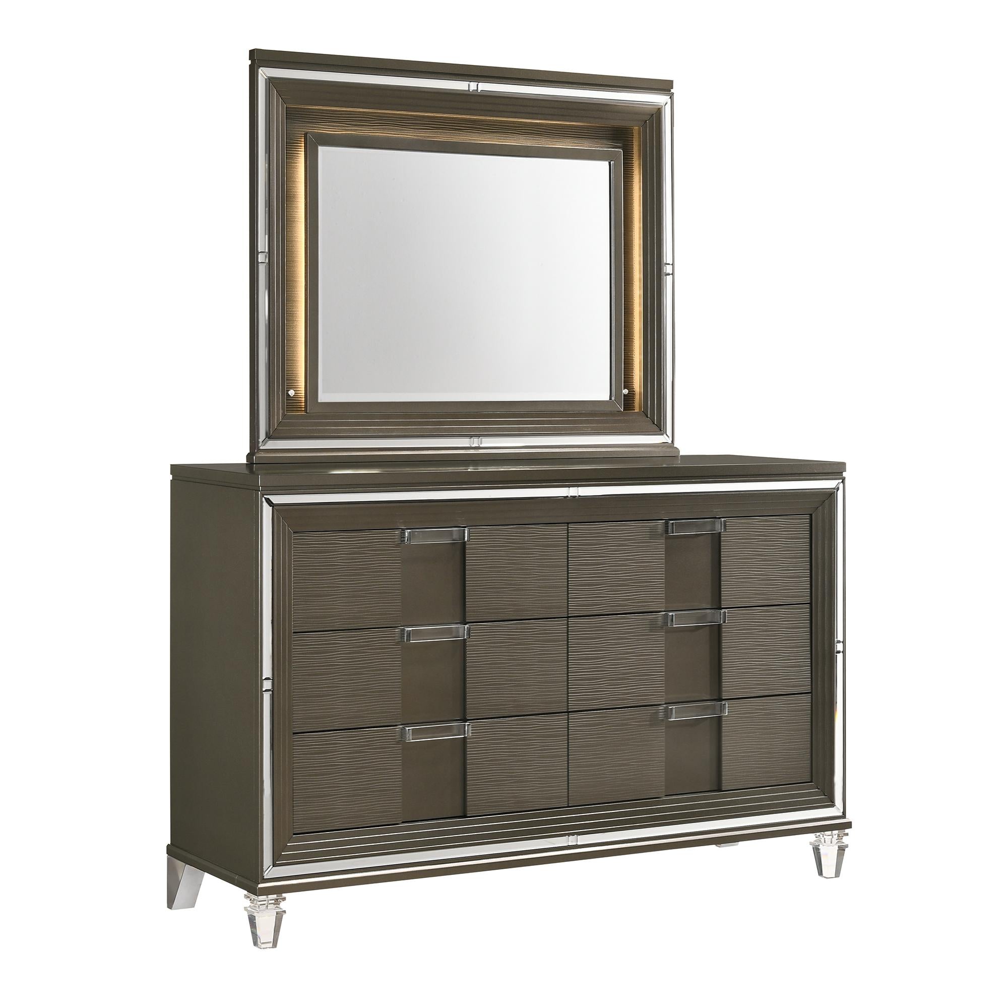 Elements International Twenty Nine TN600DRMR Dresser w/ Mood Lighting Mirror - Image 1