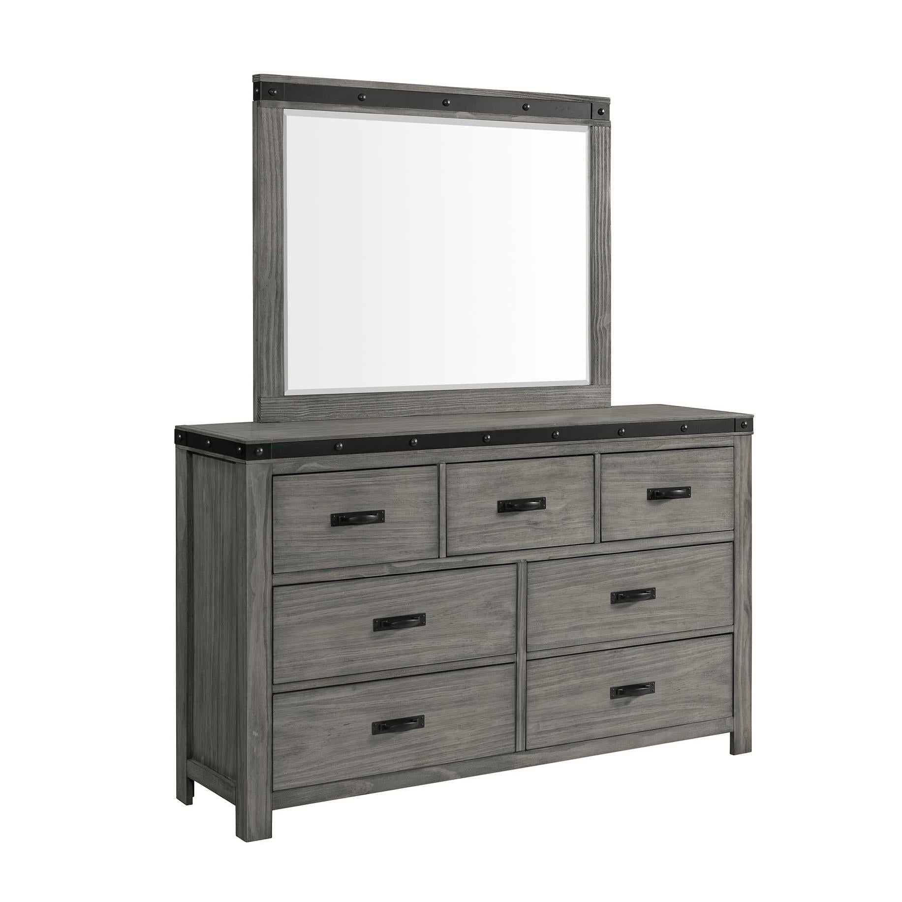 Elements International Wade WE600DRMR Dresser and Mirror Set - Image 1