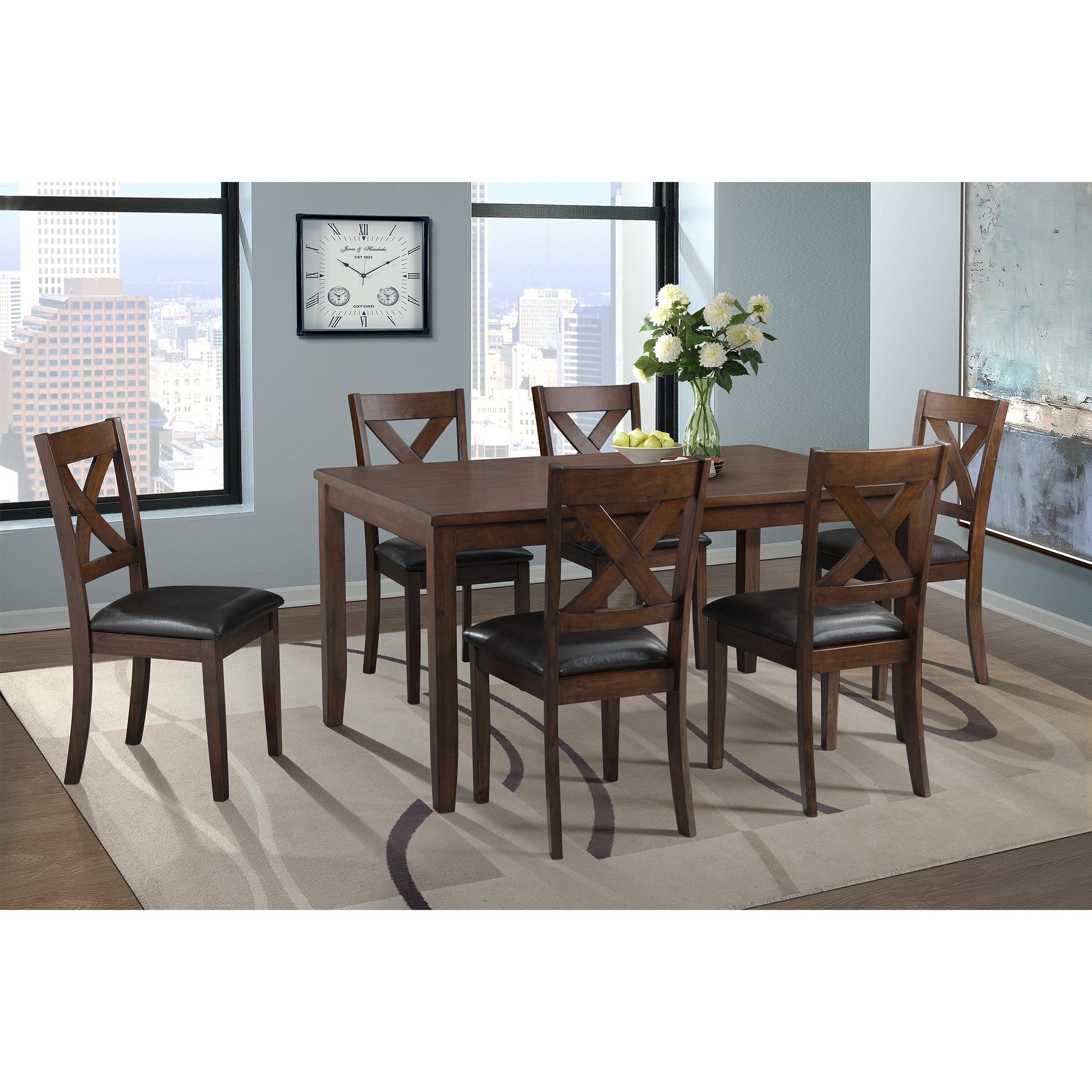 Elements International Alex DAX1007DS 7 pc Dining Set