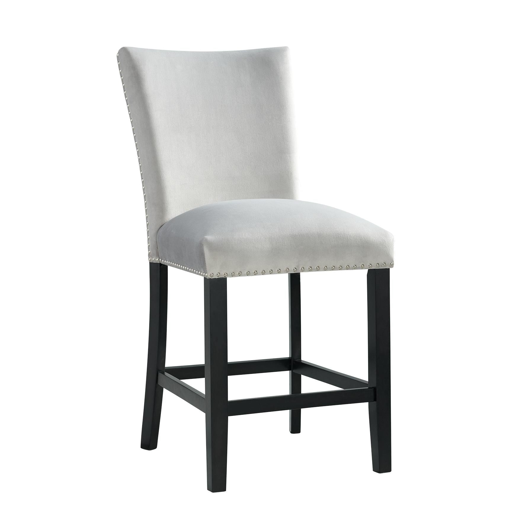 Elements International Francesca CFC300CVSC Counter Height Dining Chair - Gray - Image 1