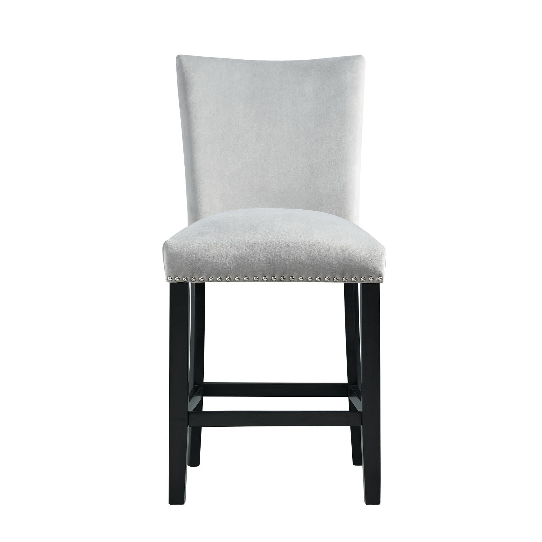 Elements International Francesca CFC300CVSC Counter Height Dining Chair - Gray - Image 2