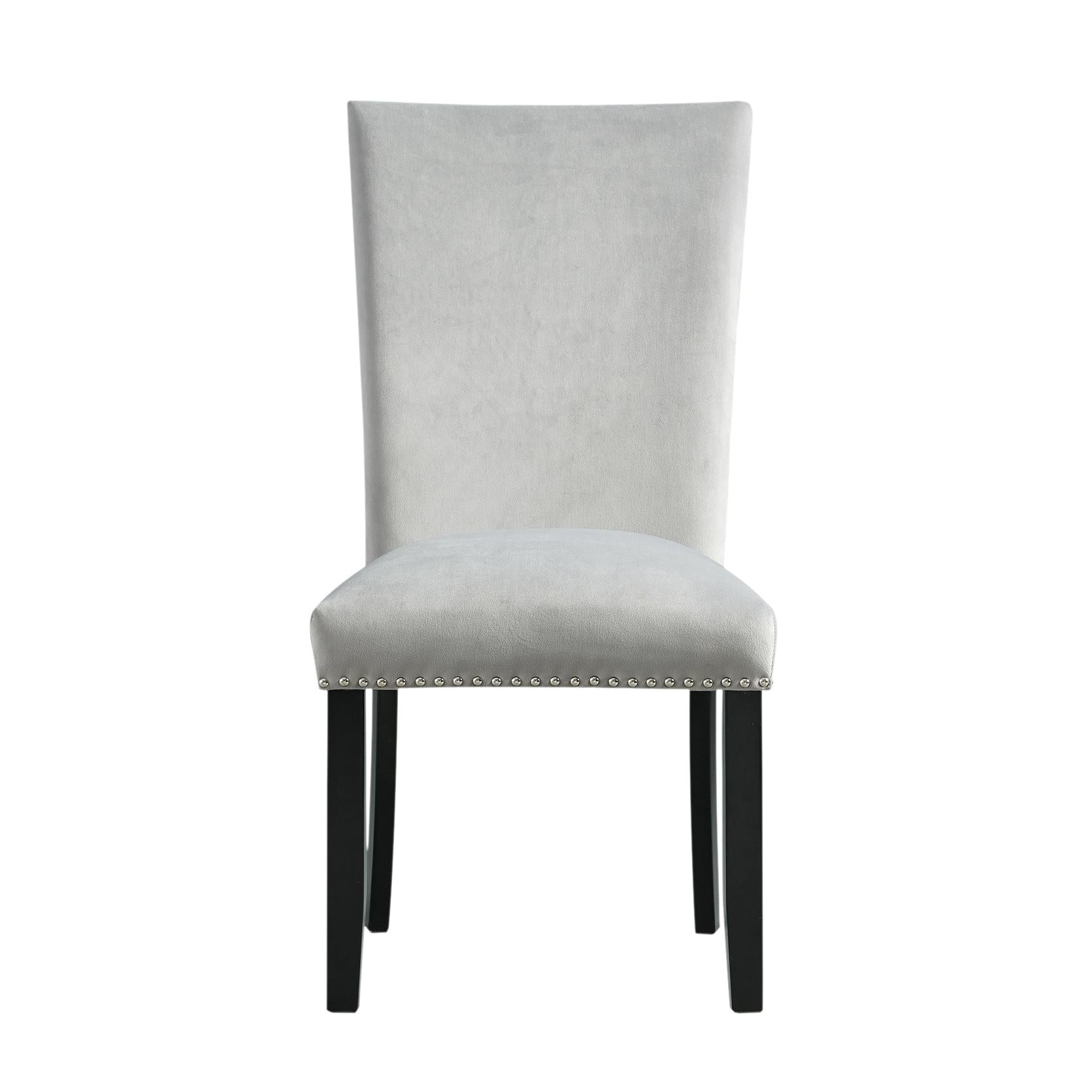 Elements International Francesca CFC300VSC Dining Chair - Gray - Image 2