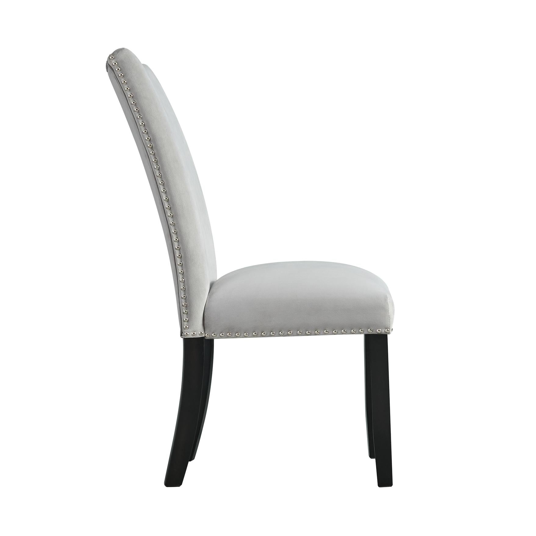 Elements International Francesca CFC300VSC Dining Chair - Gray - Image 3