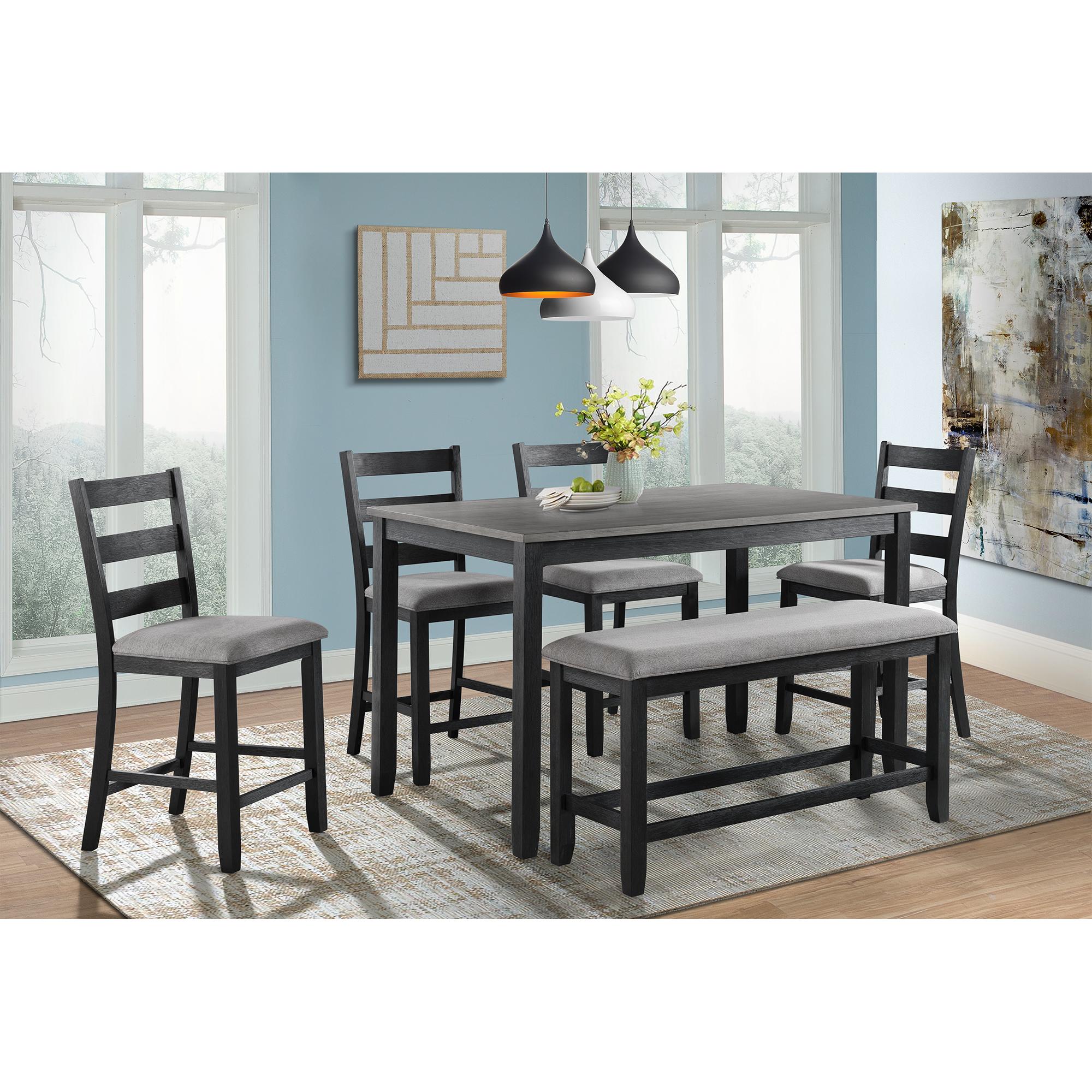 Elements International Martin Gray DMT3006CS 6 pc Counter Height Dinette