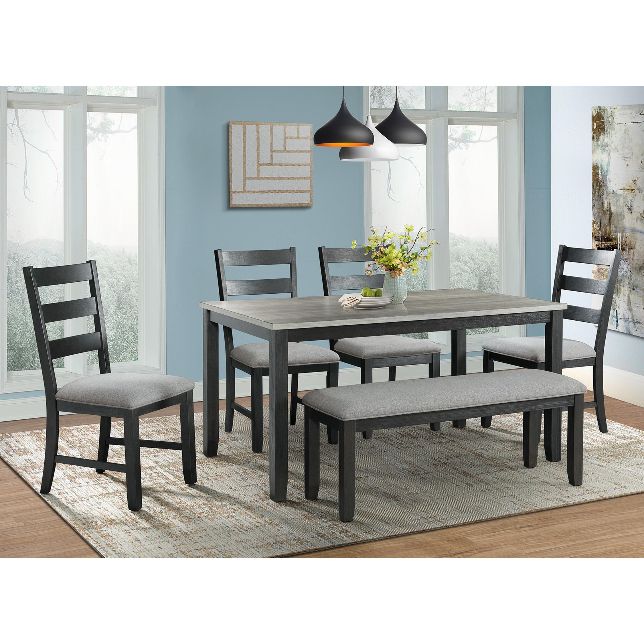 Elements International Martin Gray DMT3006DS 6 pc Dinette
