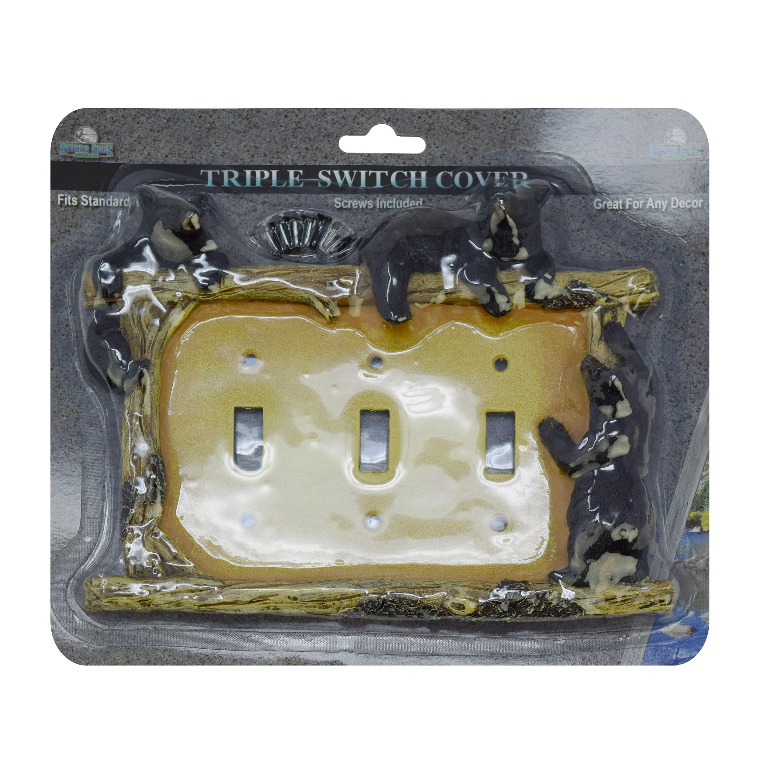 Electrical Cover Plate Triple Switch-Bear - Image 2