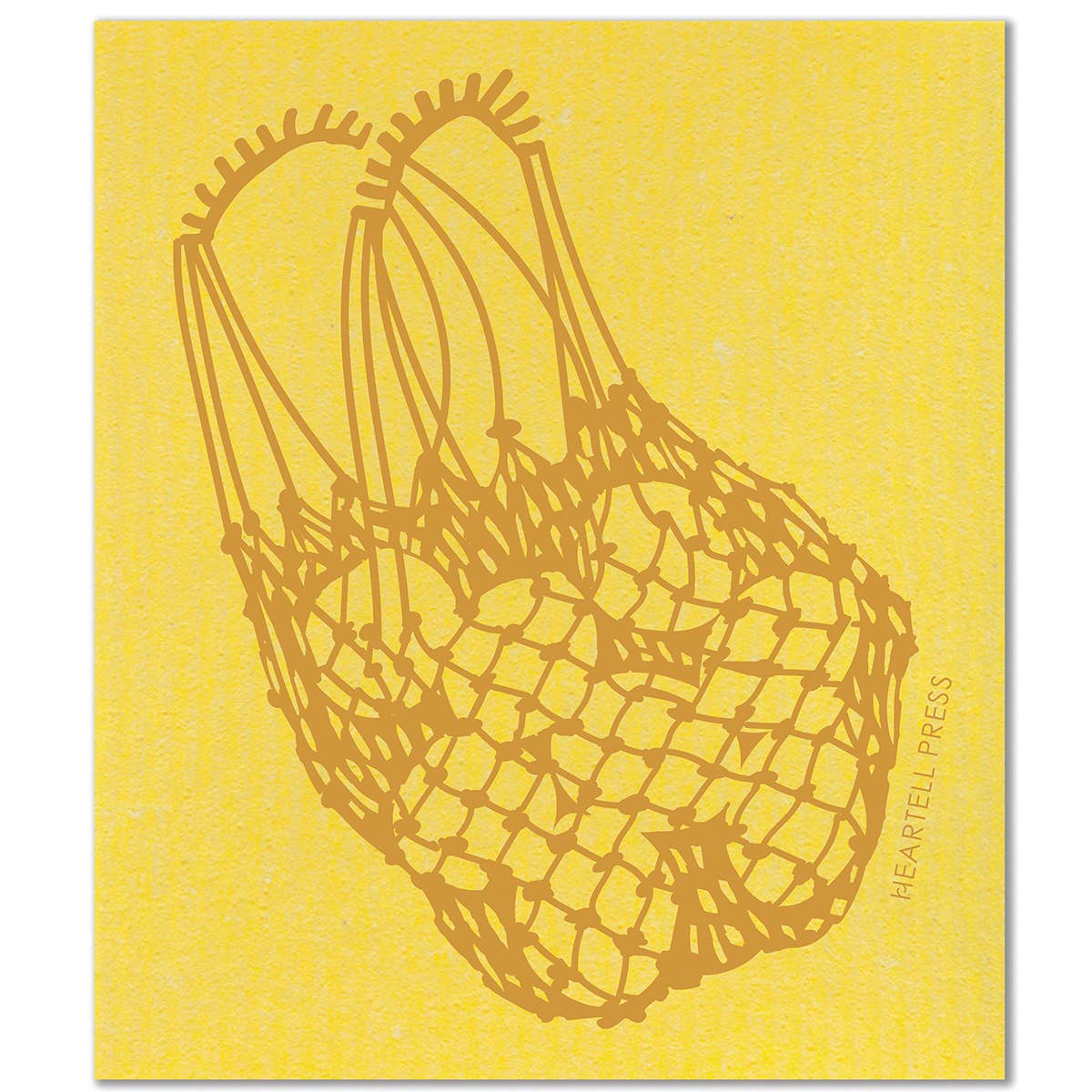 Screen Printed Yellow Lemons Sponge Cloth - Image 1