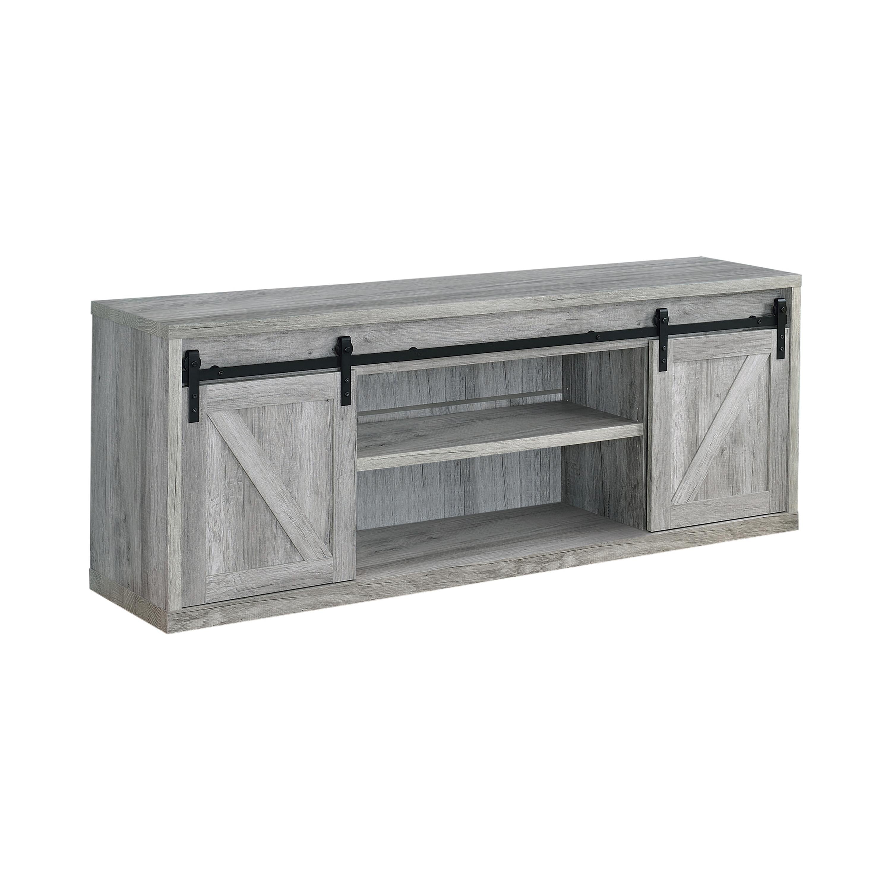 Coaster Furniture Brockton 723263 2-door Engineered Wood 71" TV Stand - Grey Driftwood - Image 1