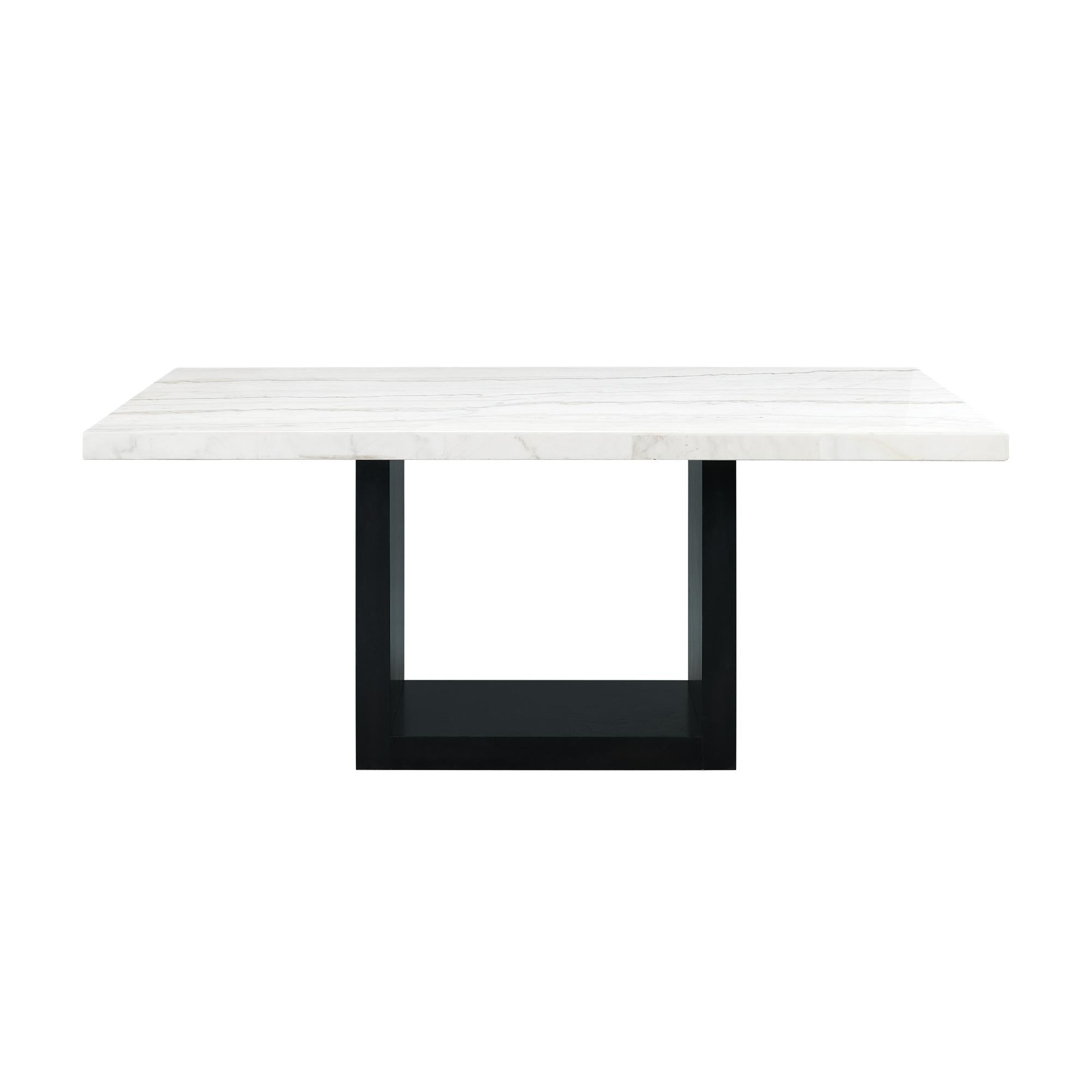Elements International Valentino CVL500DTB Dining Table - White Marble - Image 2