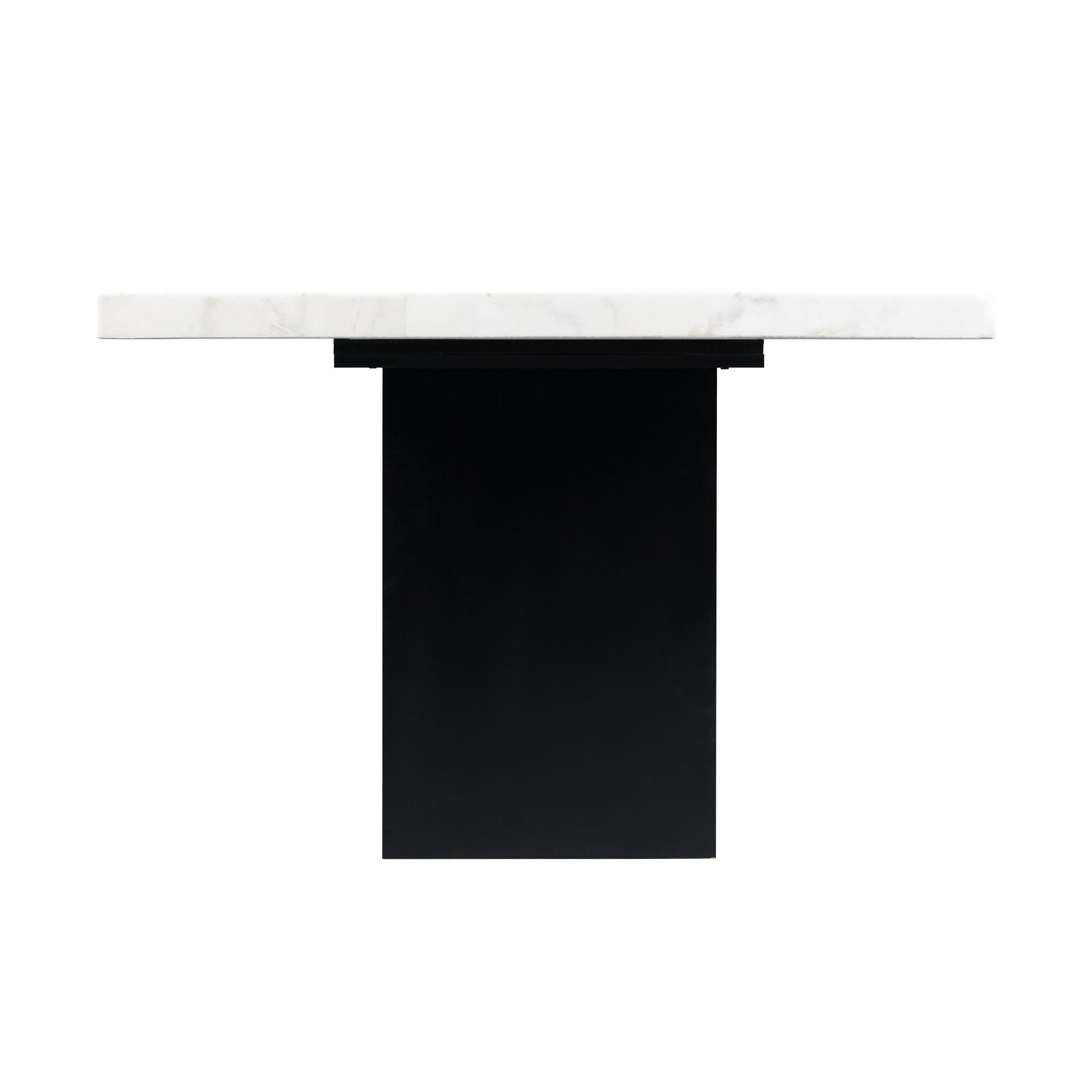 Elements International Valentino CVL500DTB Dining Table - White Marble - Image 3
