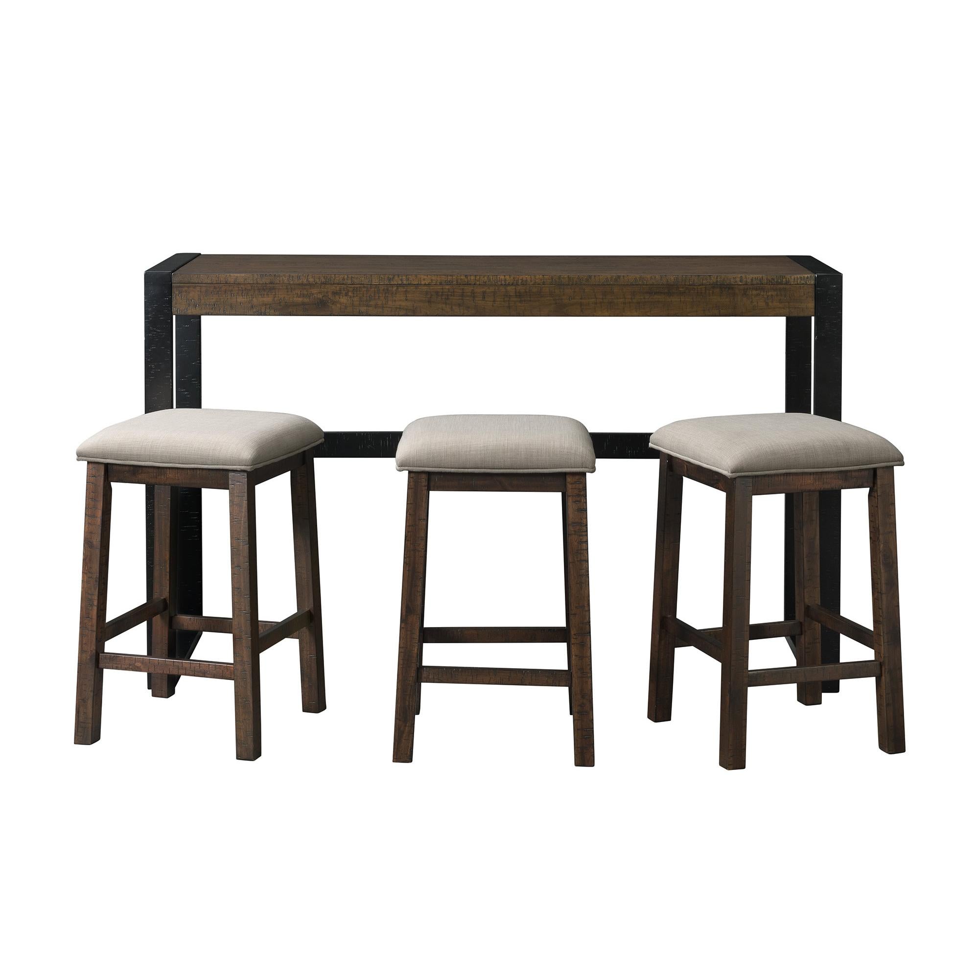 Elements International Caesar TCA100BTSP 4 pc Counter Height Dinette - Image 2